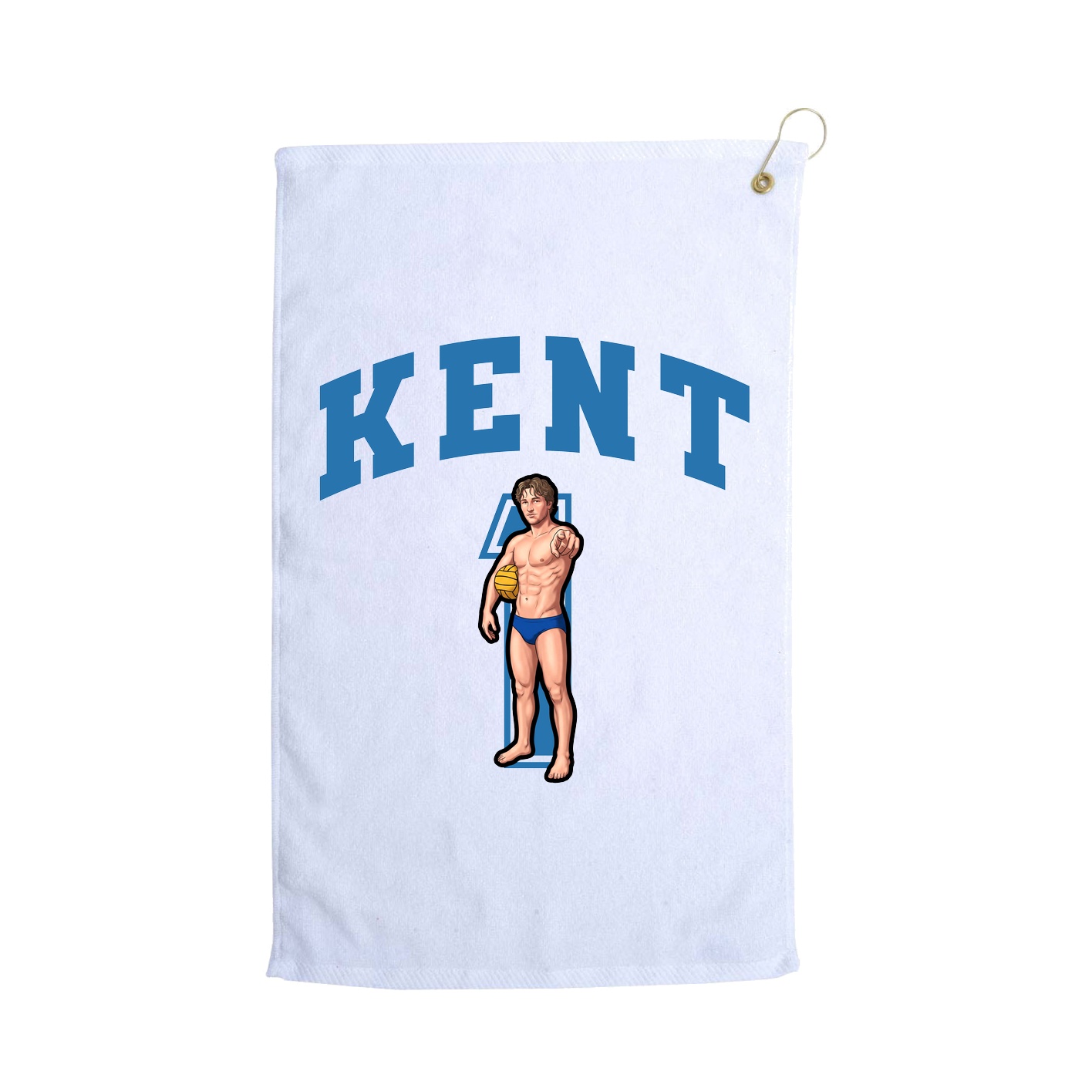 Golf Towel — Number in White
