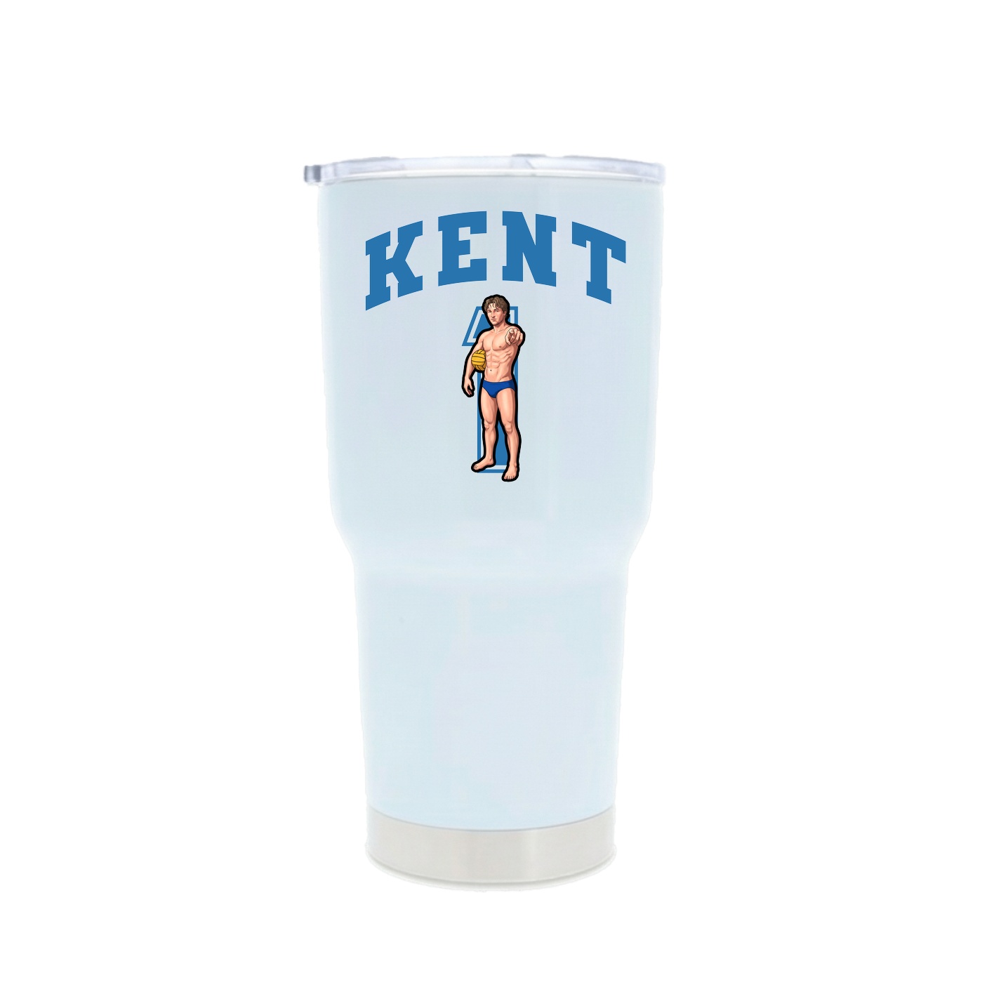 30oz Stainless Steel Tumbler — Number in White