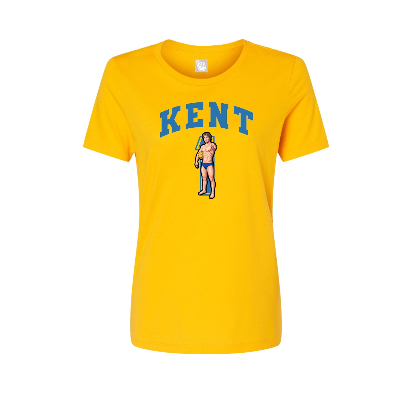 Fitted Women's Tee — Number in Gold