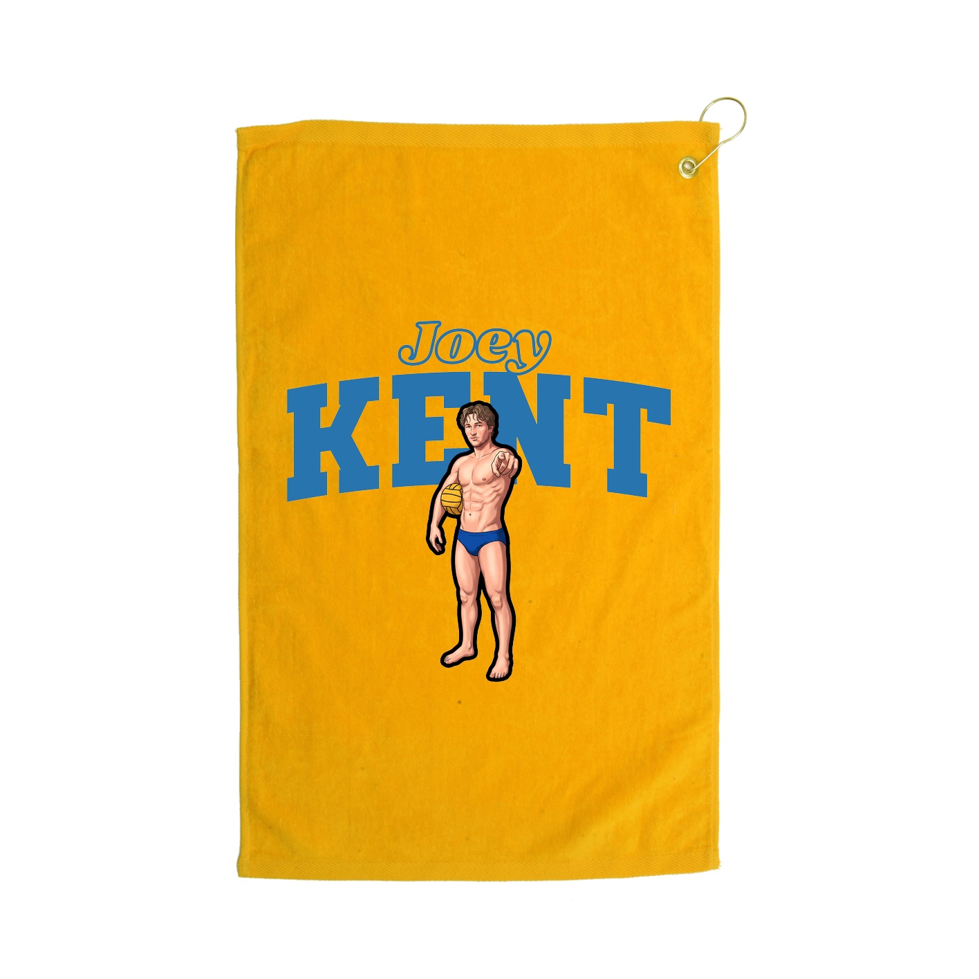 Golf Towel — Name Arch in Gold
