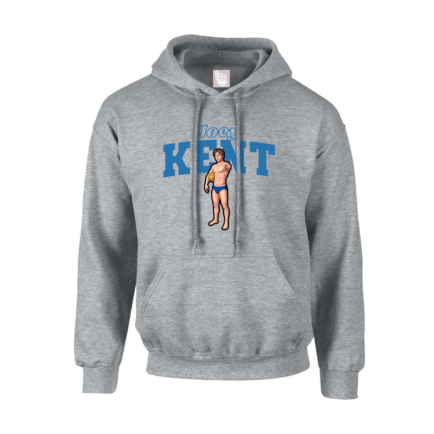 Hoodie — Name Arch in Grey