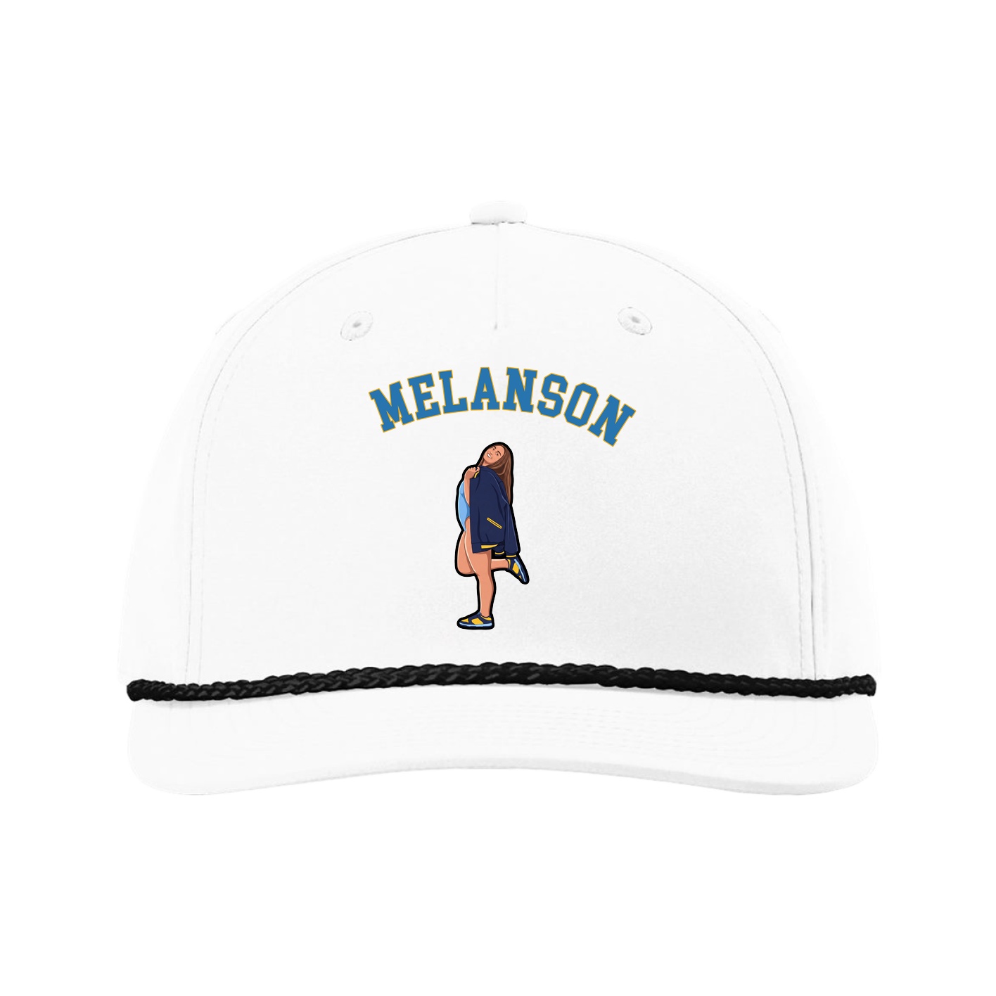 Five-Panel Classic Rope Cap — Shirsey Arch in White