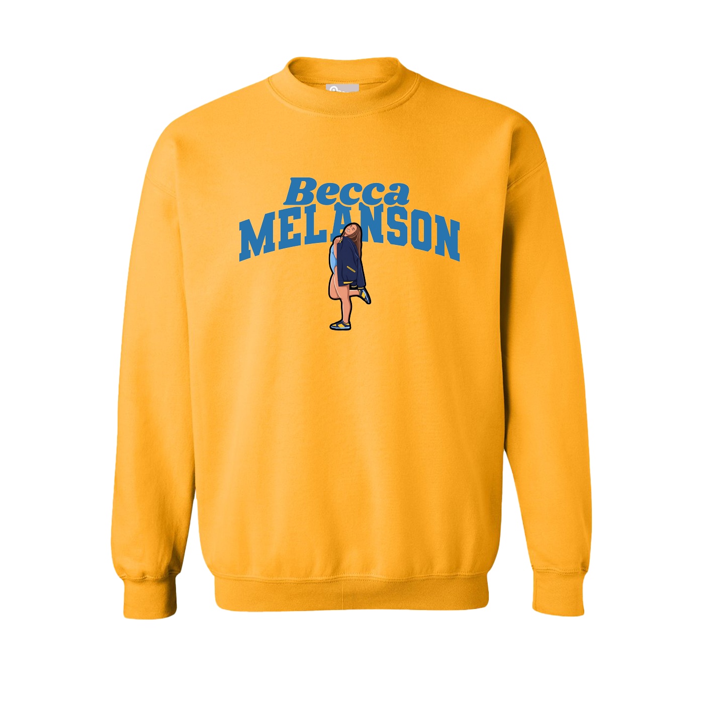 Fleece Crew — Signature Arch in Gold