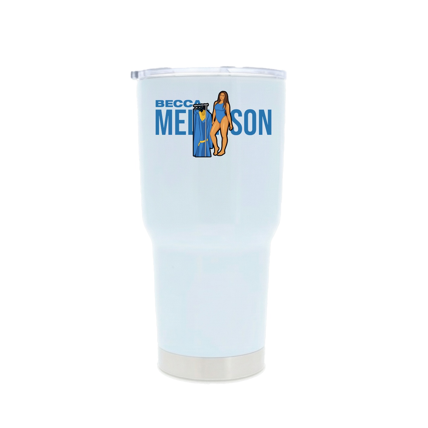 30oz Stainless Steel Tumbler — Player Name in White