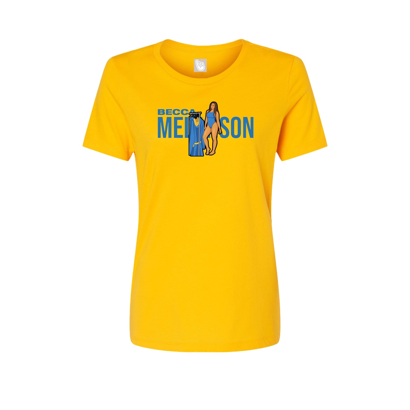 Fitted Women's Tee — Player Name in Gold