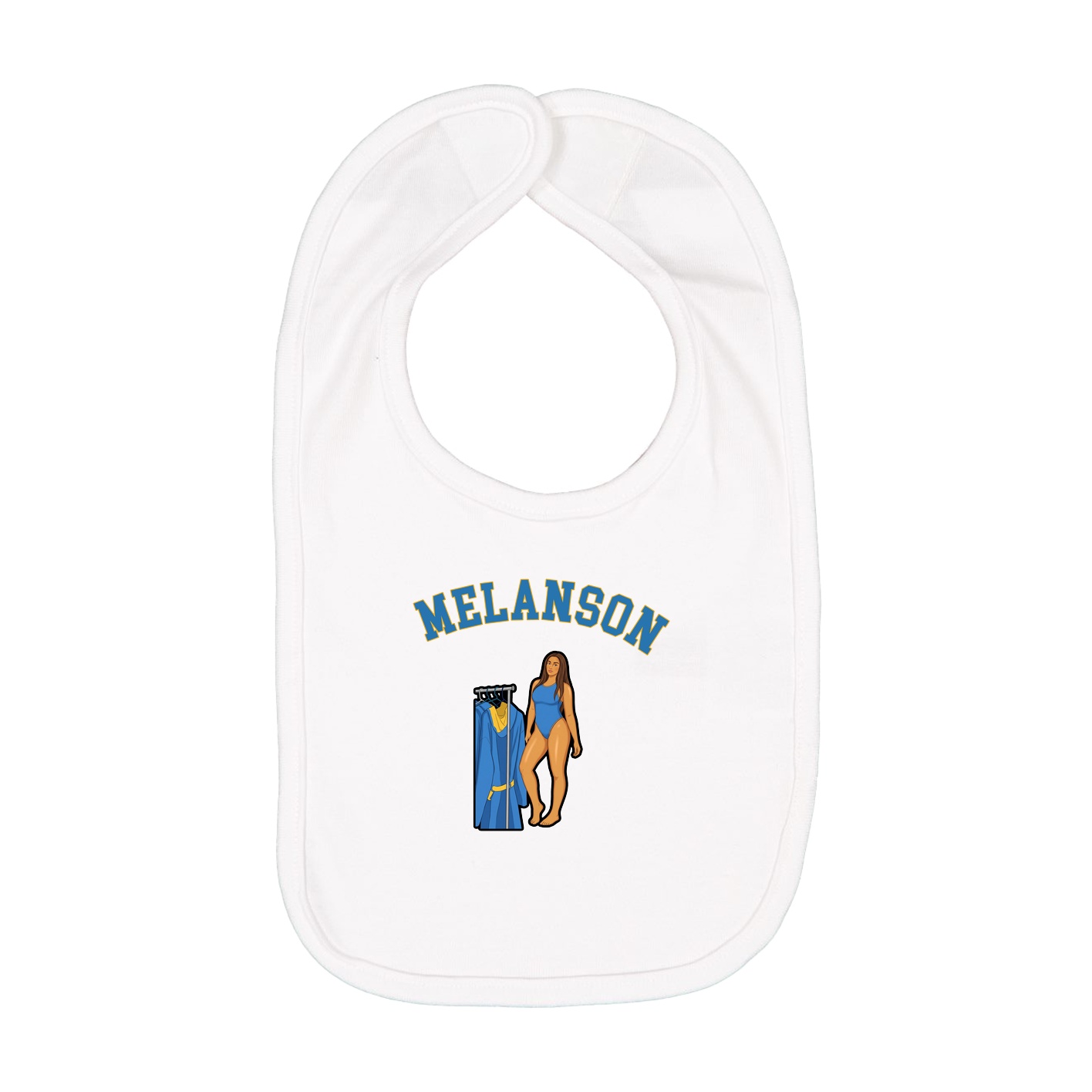 Infant Bib — Shirsey Arch in White