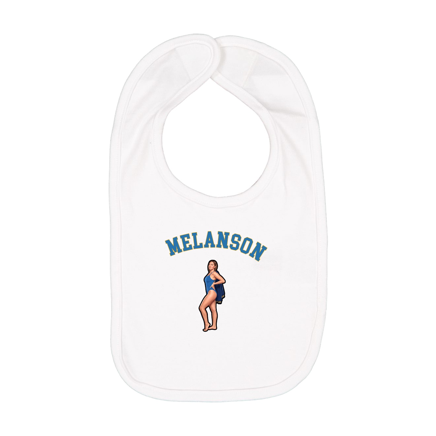 Infant Bib — Shirsey Arch in White