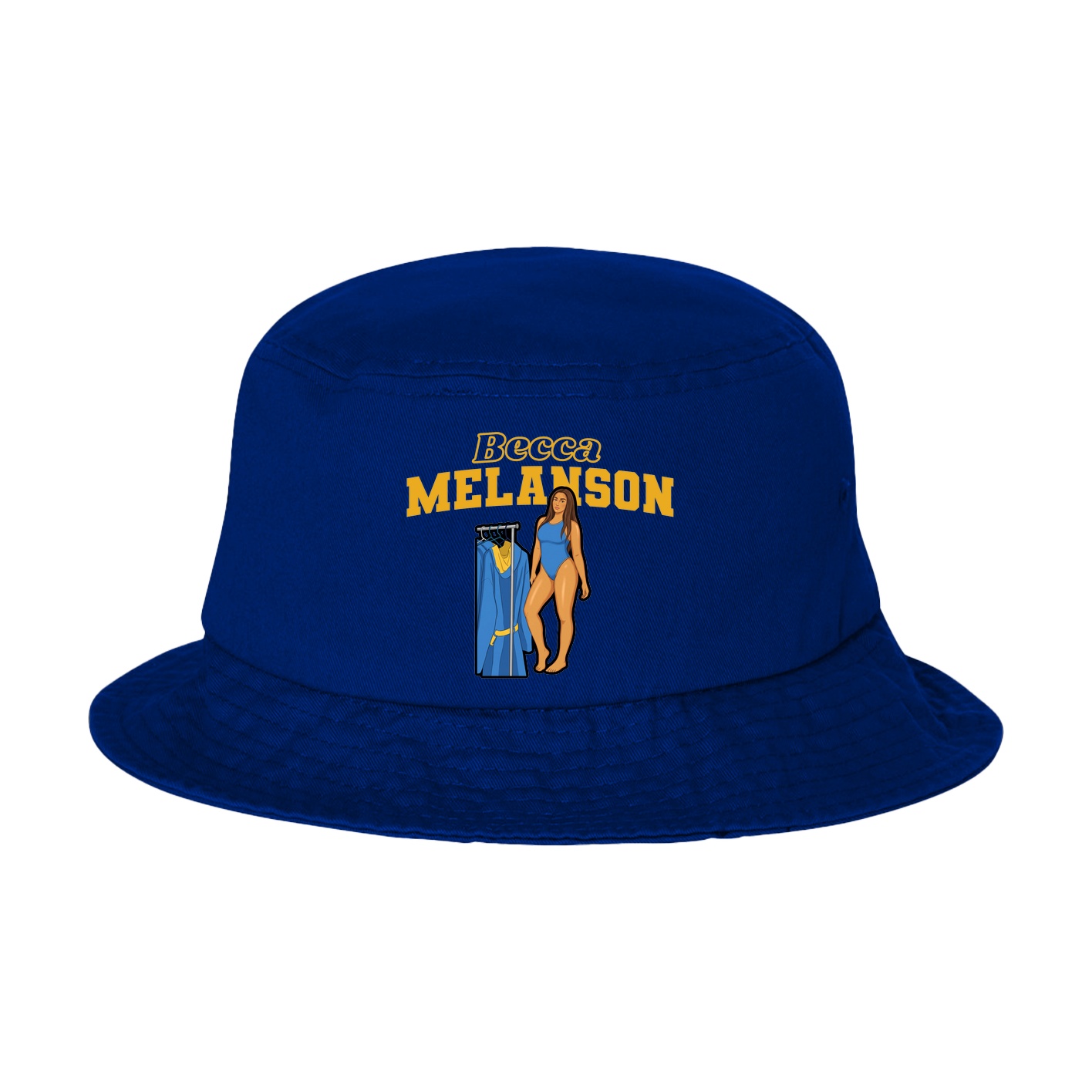 Bucket Cap — Name Arch in Royal Blue