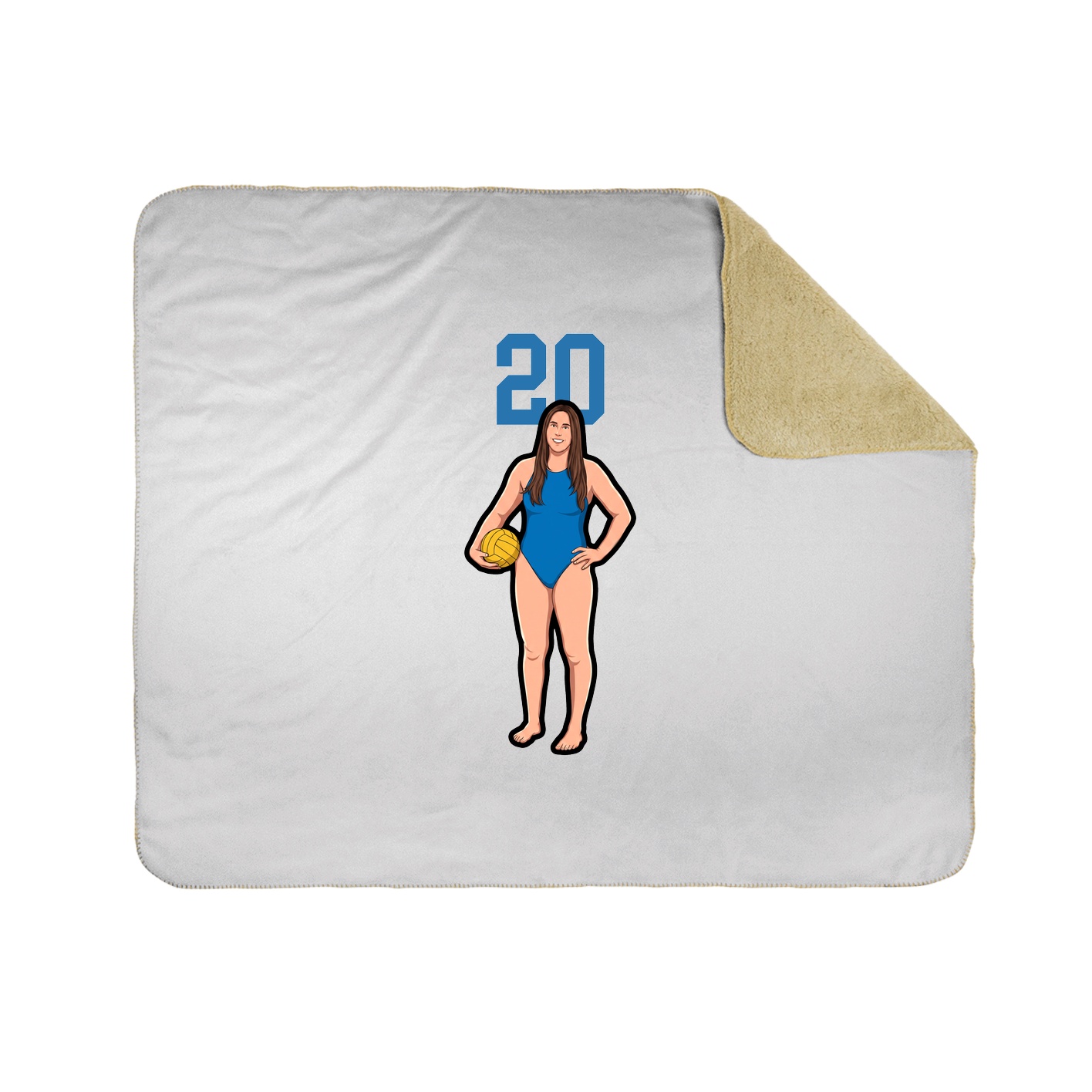 Throw Blanket — Number Top in White