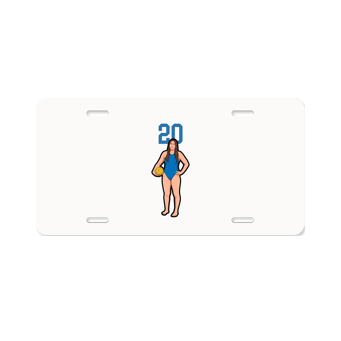 License Plate — Number Top in Classic
