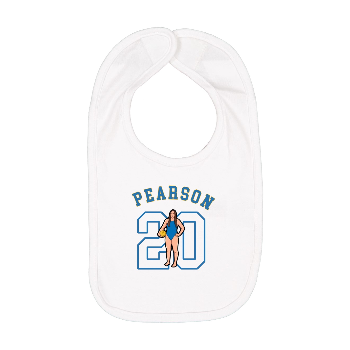 Infant Bib — Shirsey Arch in White