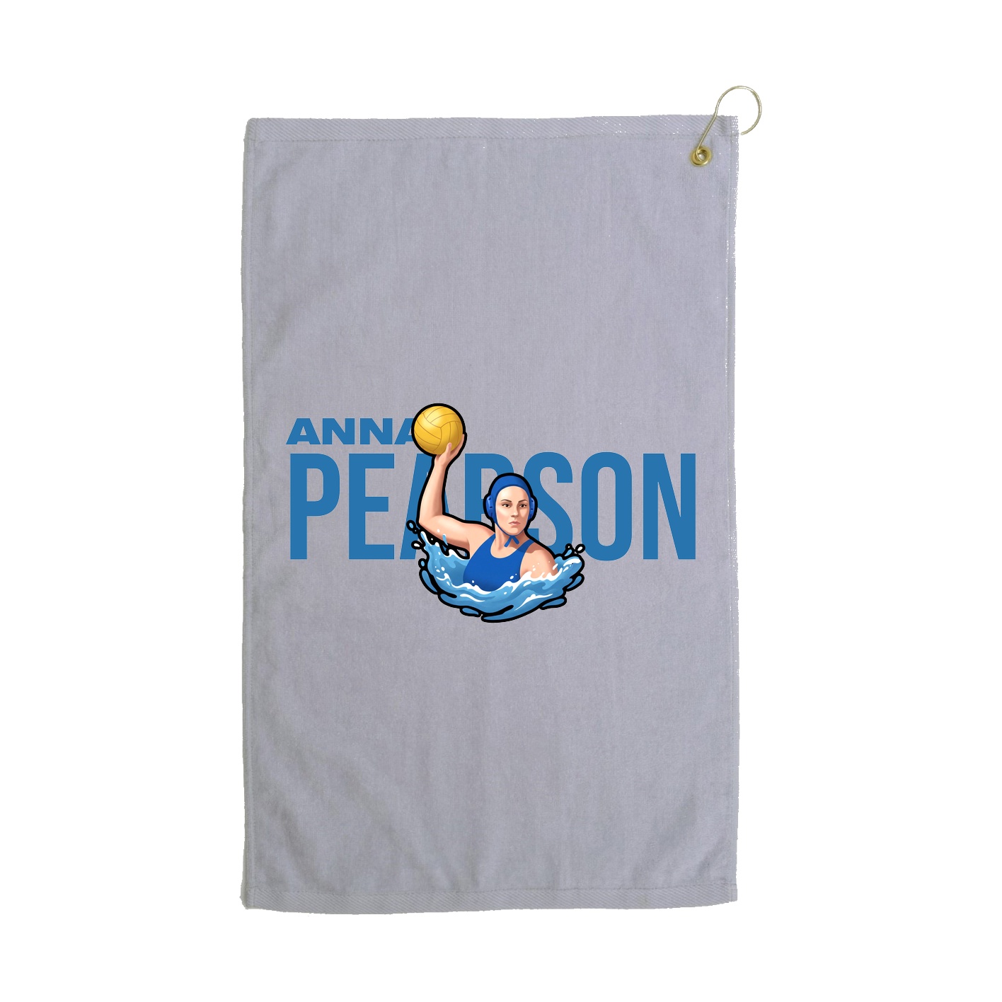 Golf Towel — Player Name in Grey