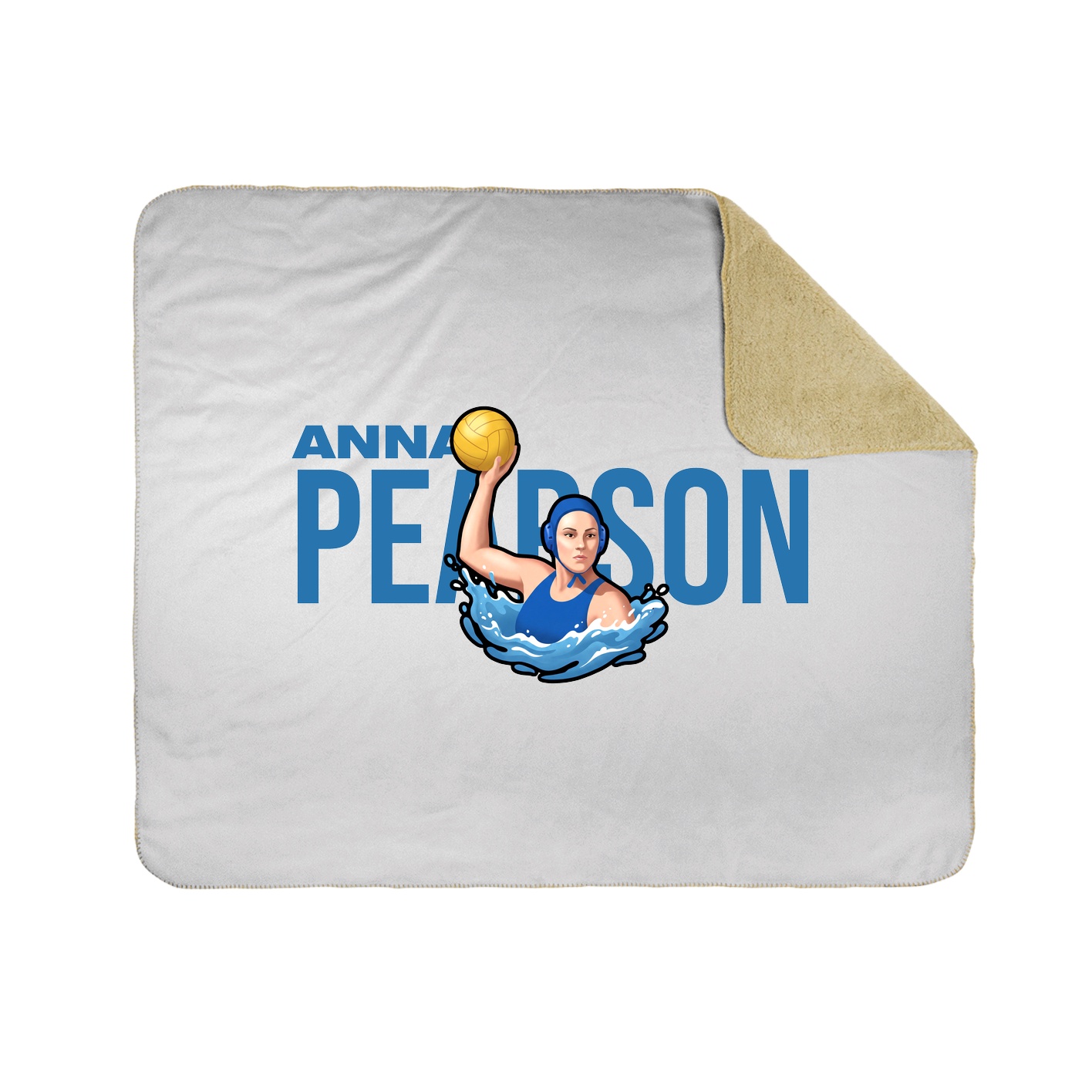 Throw Blanket — Player Name in White