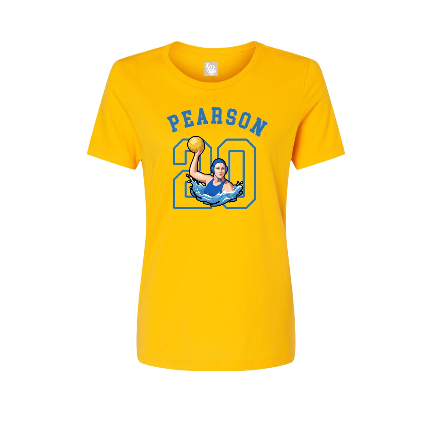 Fitted Women's Tee — Shirsey Arch in Gold