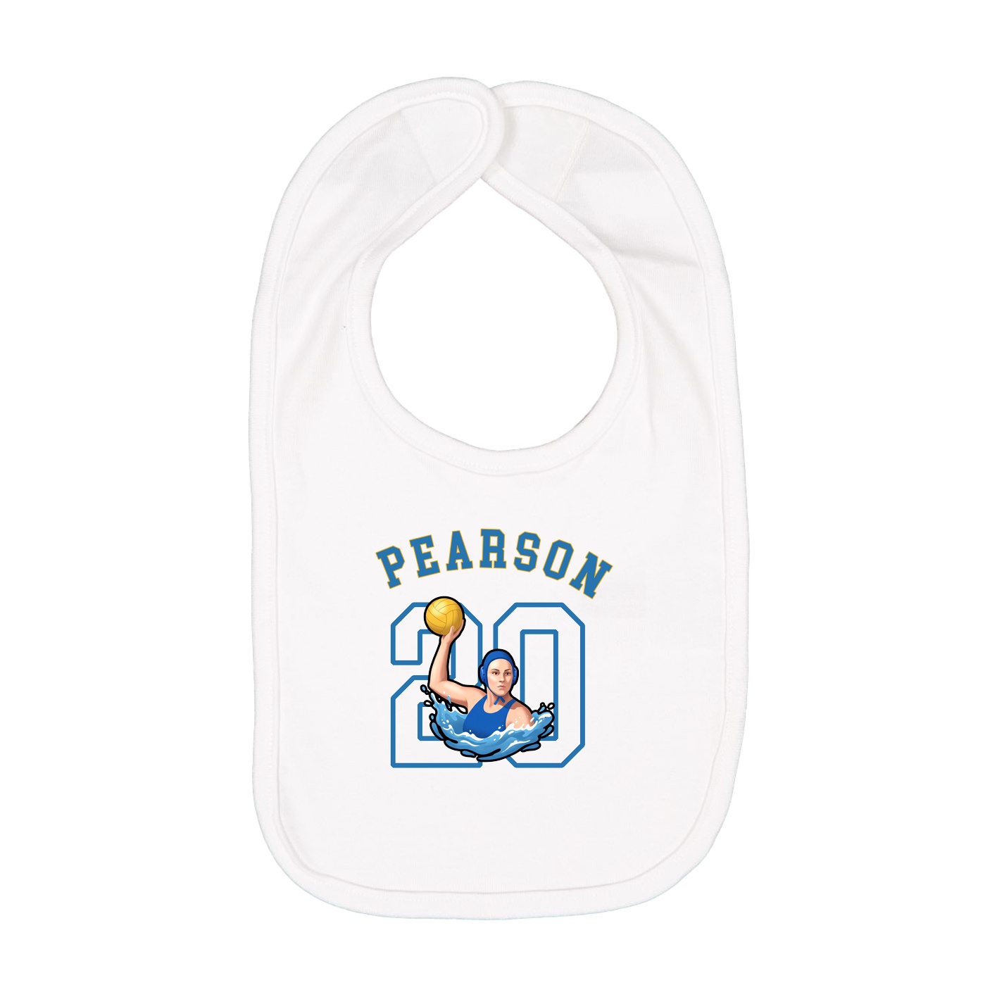 Infant Bib — Shirsey Arch in White