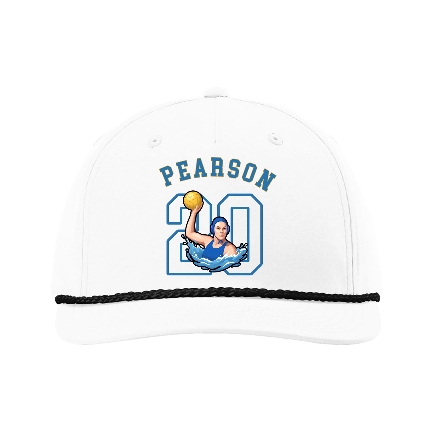 Five-Panel Classic Rope Cap — Shirsey Arch in White