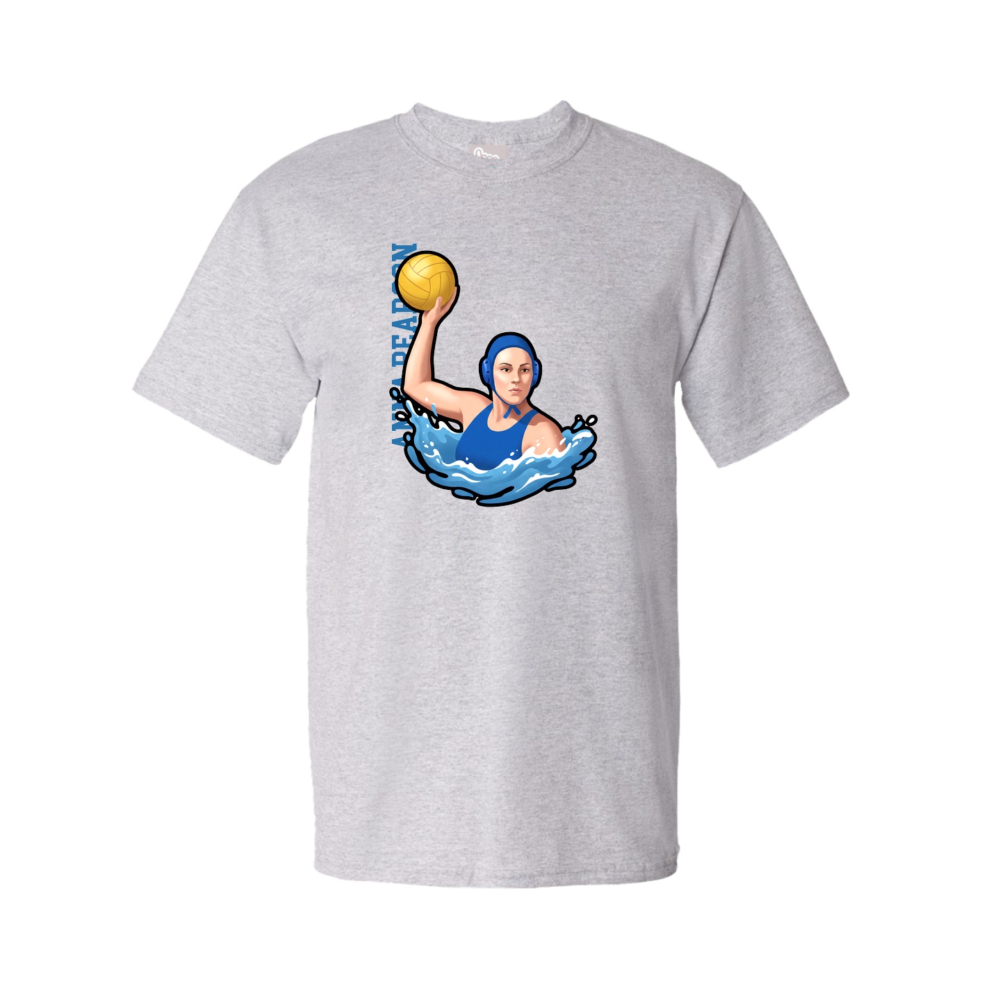 Tee — Name Vertical in Grey