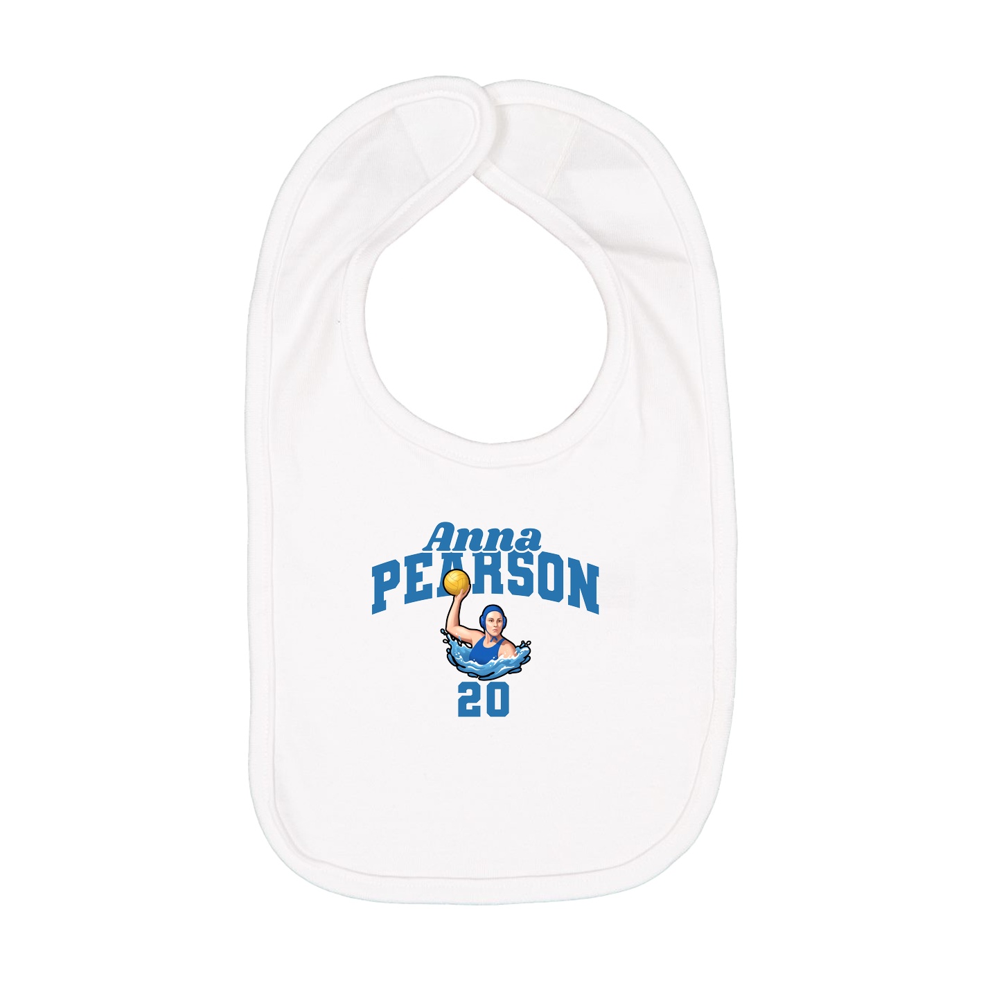 Infant Bib — Signature Arch in White