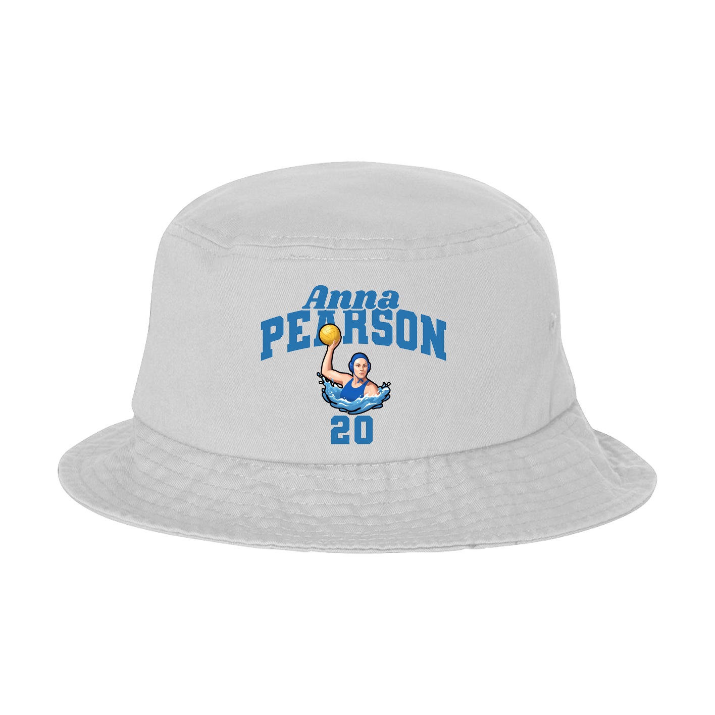 Bucket Cap — Signature Arch in White