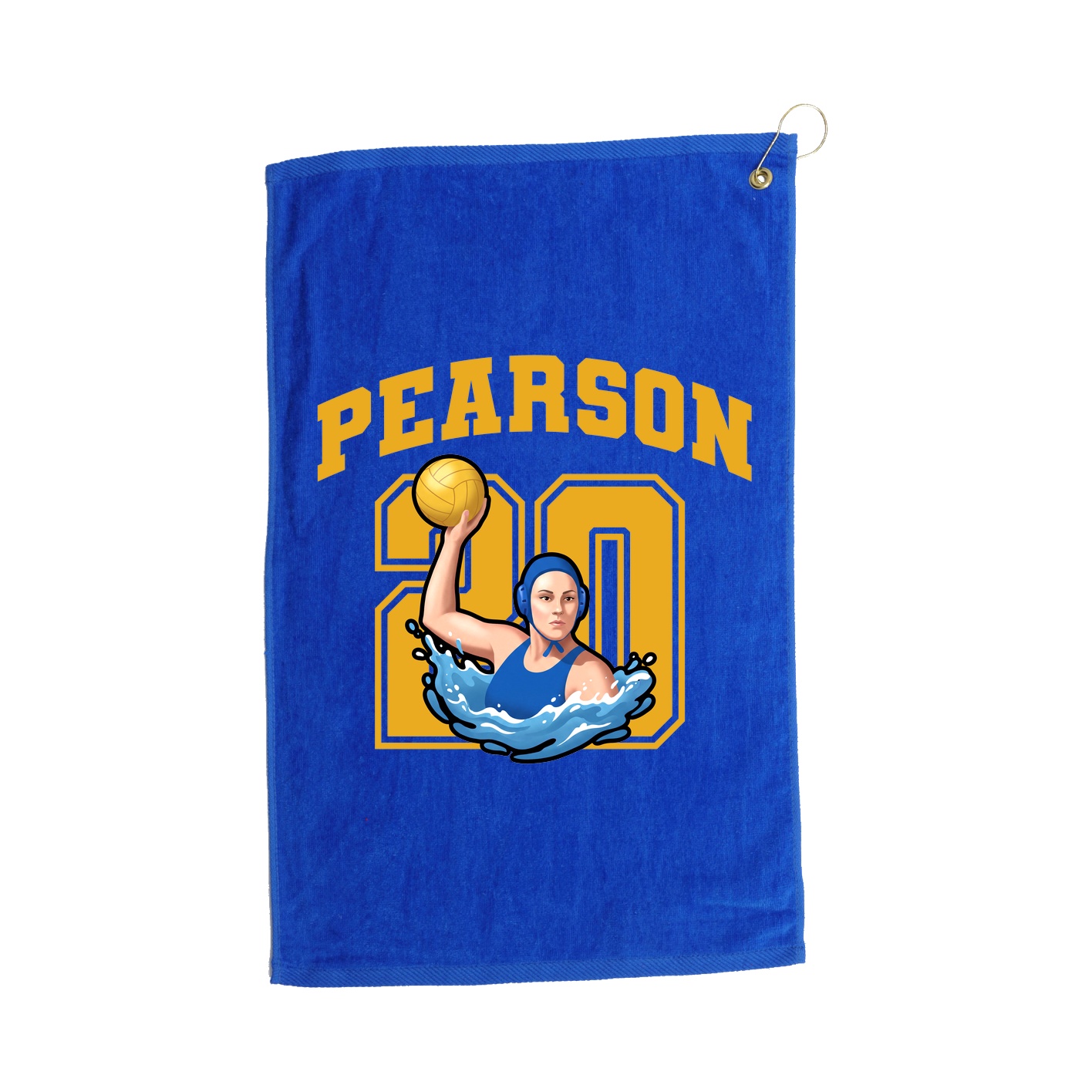 Golf Towel — Number in Royal