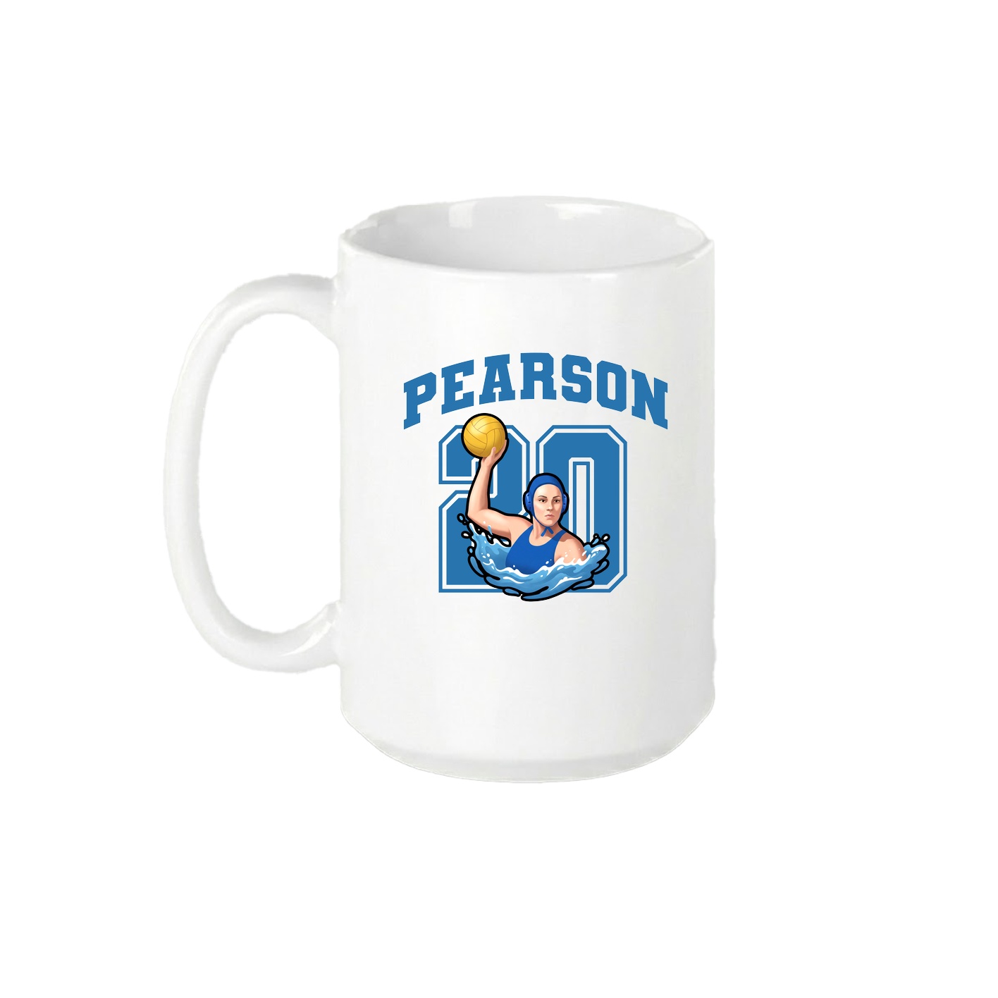 15oz Coffee Mug — Number in White