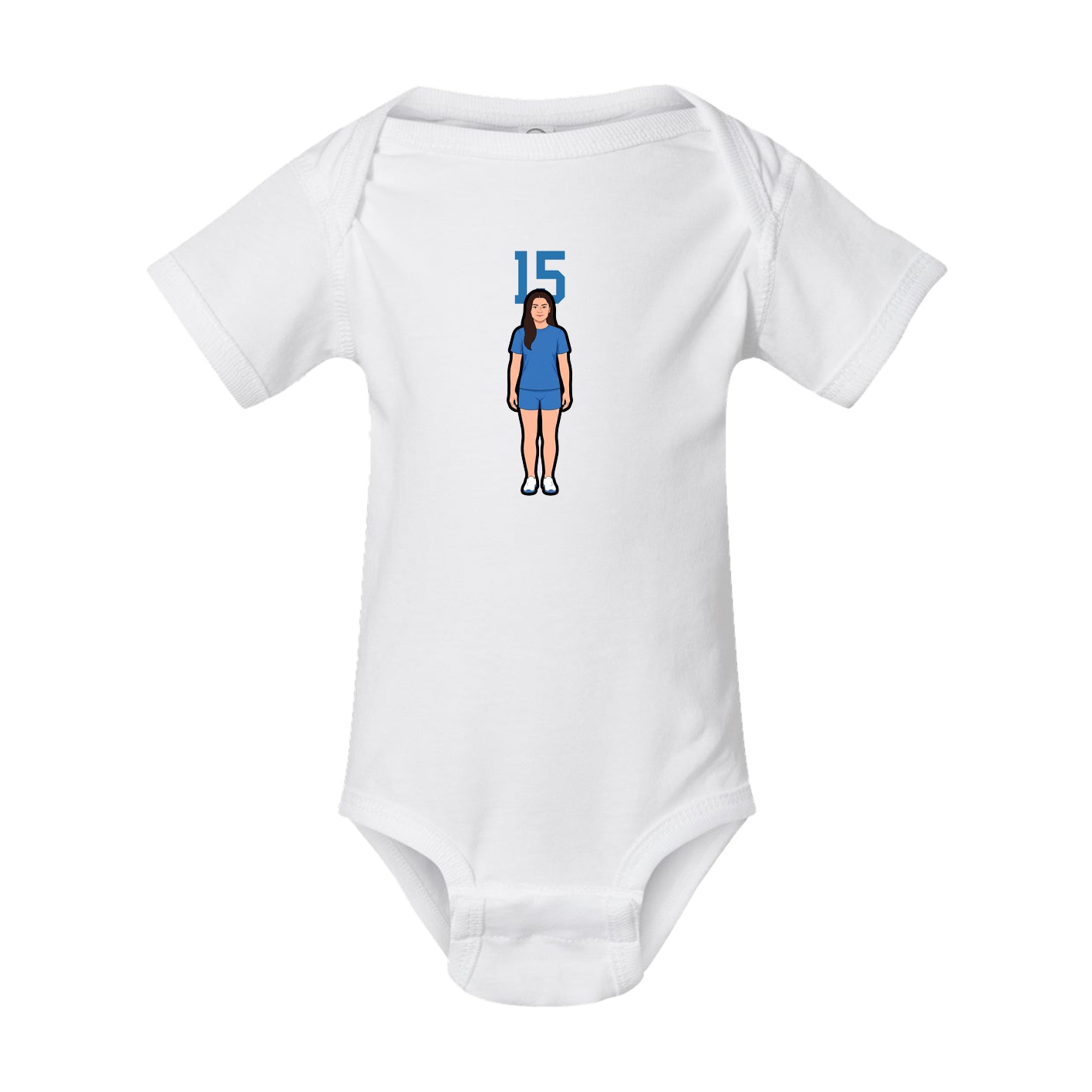 Baby Onesie — Number Top in White