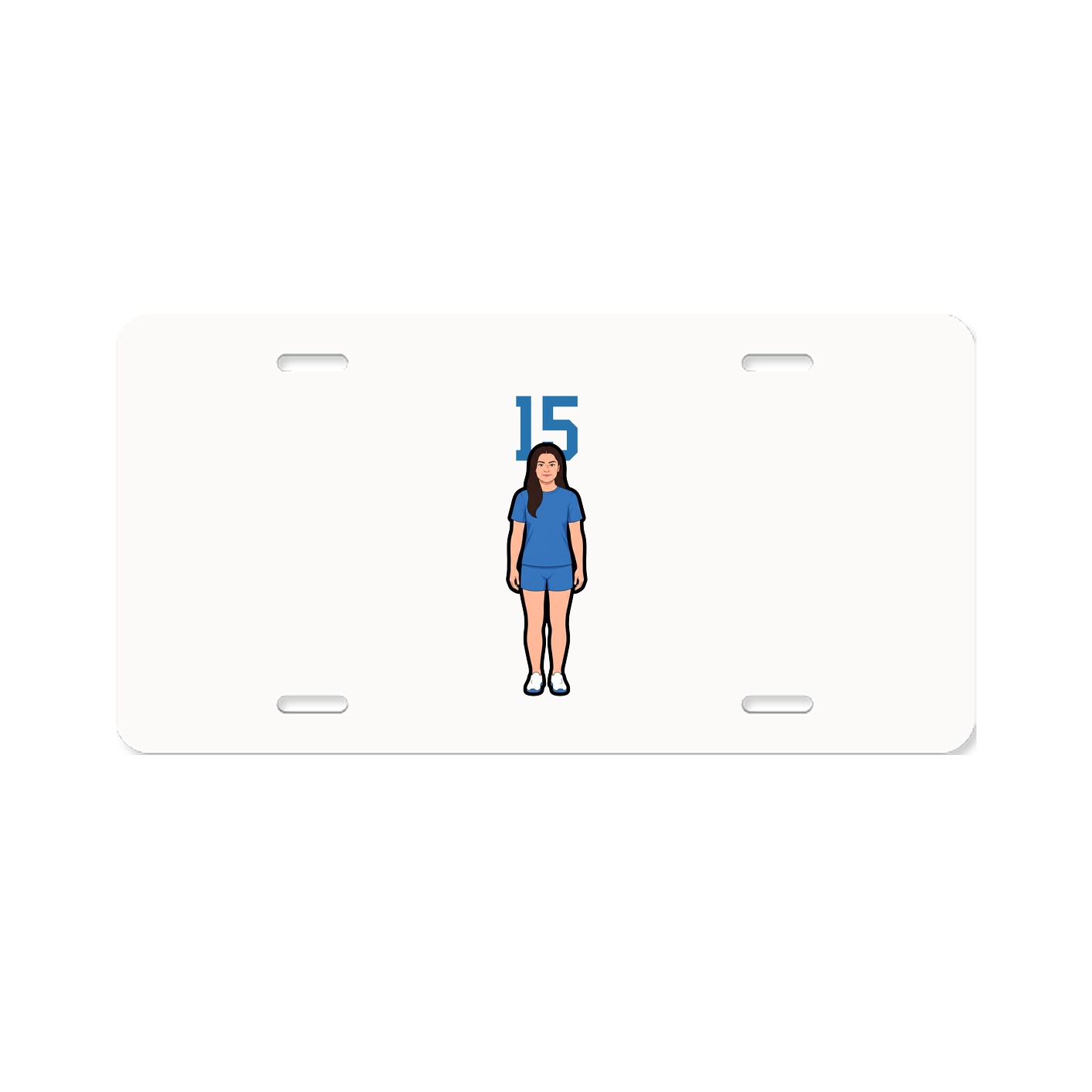 License Plate — Number Top in Classic