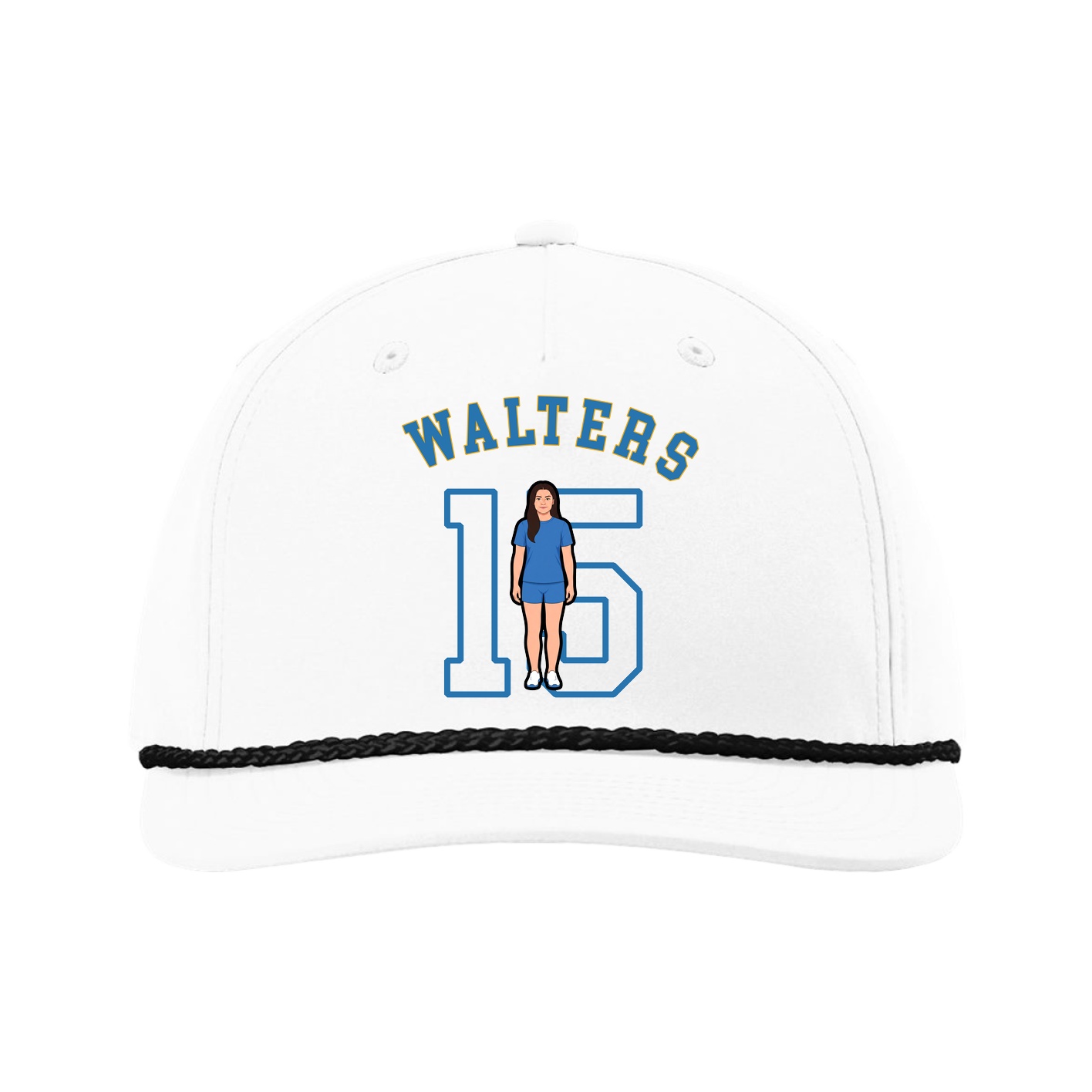 Five-Panel Classic Rope Cap — Shirsey Arch in White