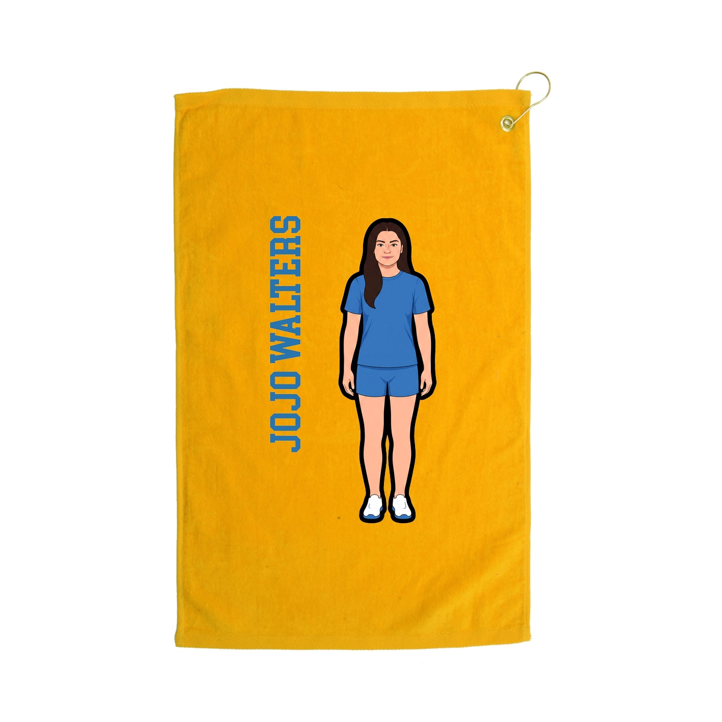 Golf Towel — Name Vertical in Gold