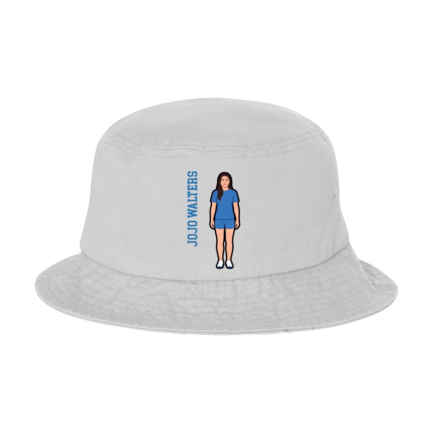 Bucket Cap — Name Vertical in White