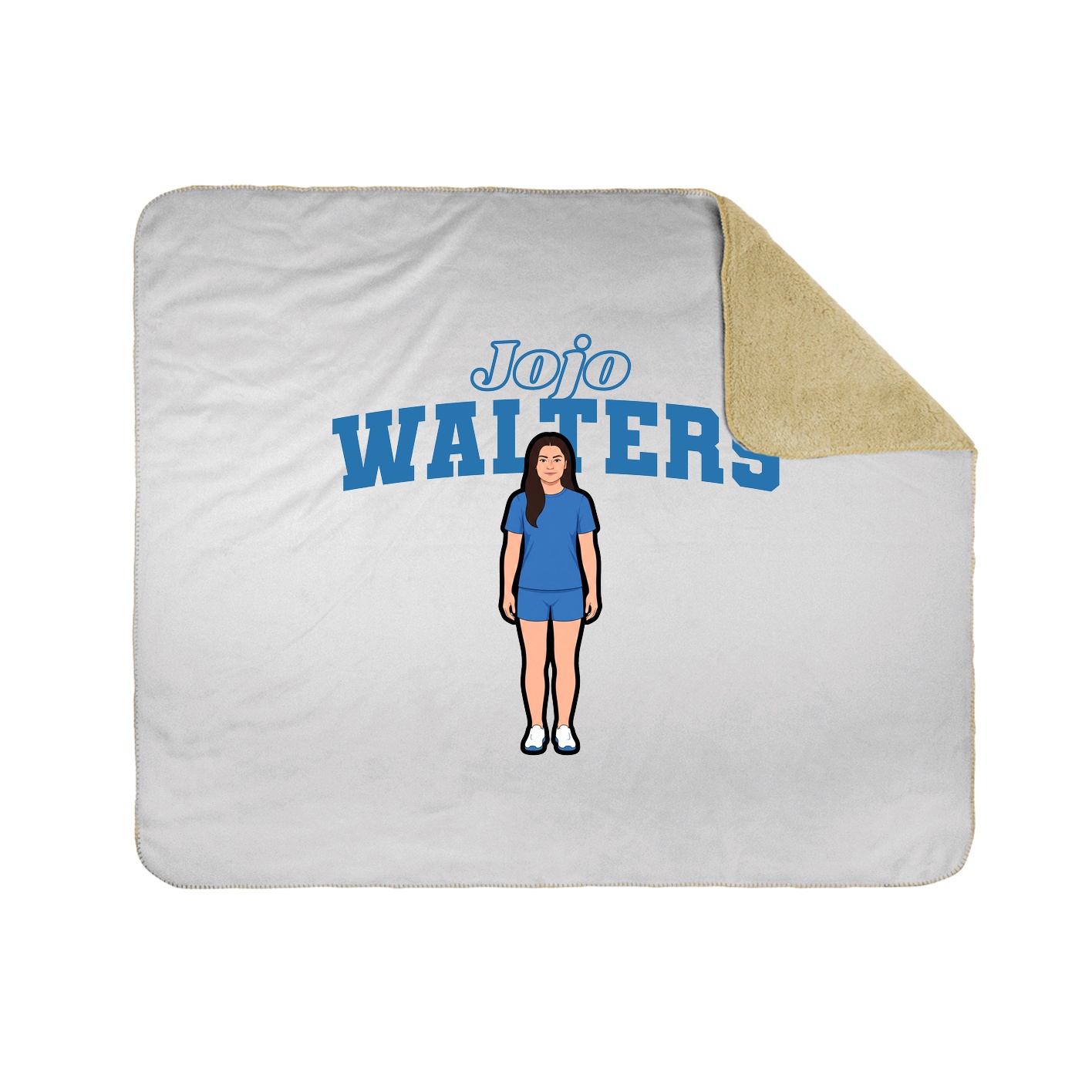Throw Blanket — Name Arch in White