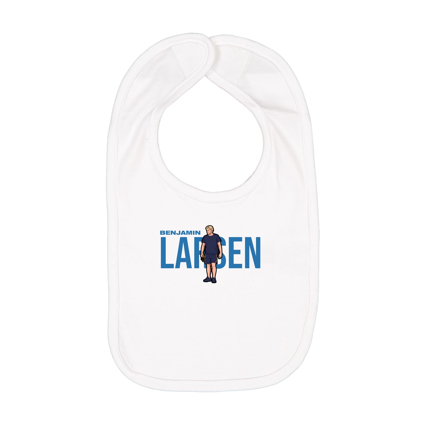 Infant Bib — Player Name in White