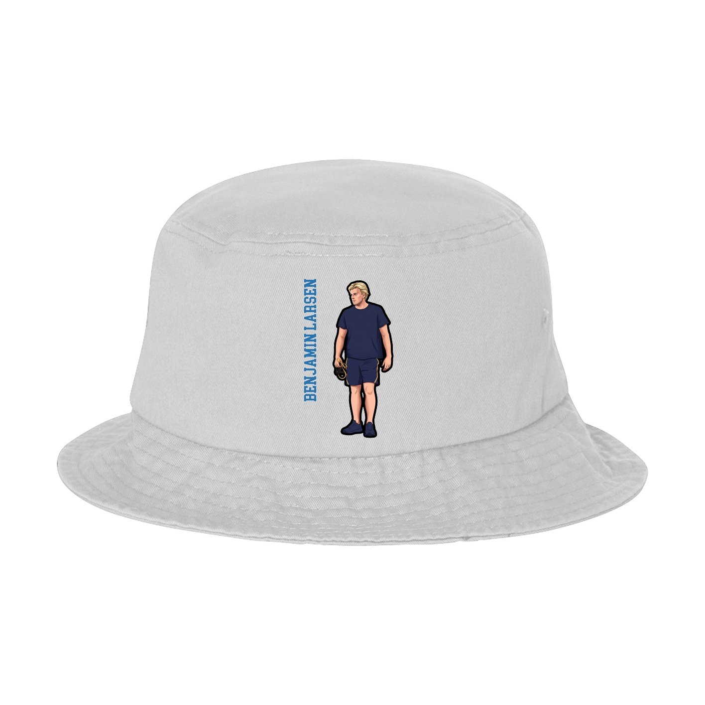 Bucket Cap — Name Vertical in White