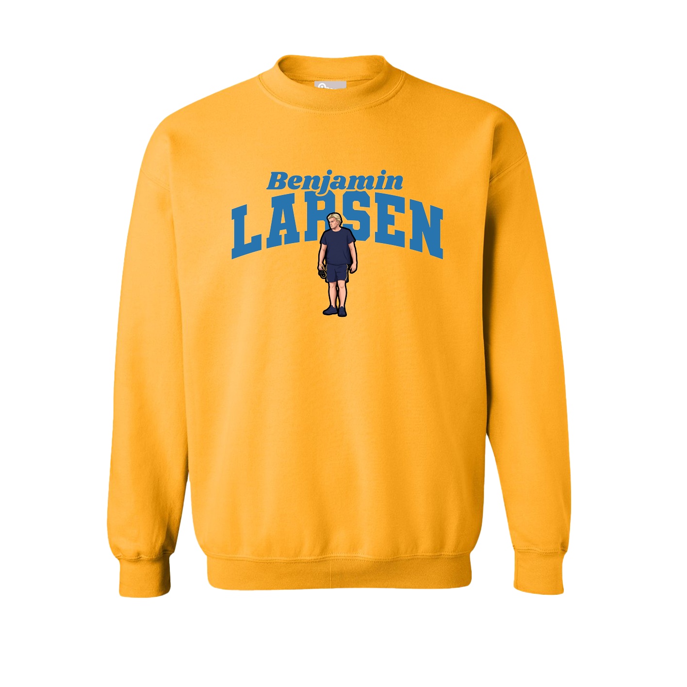Fleece Crew — Signature Arch in Gold