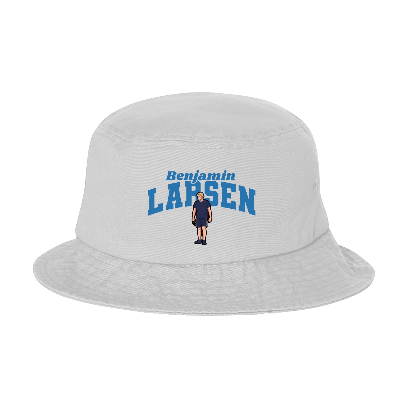 Bucket Cap — Signature Arch in White