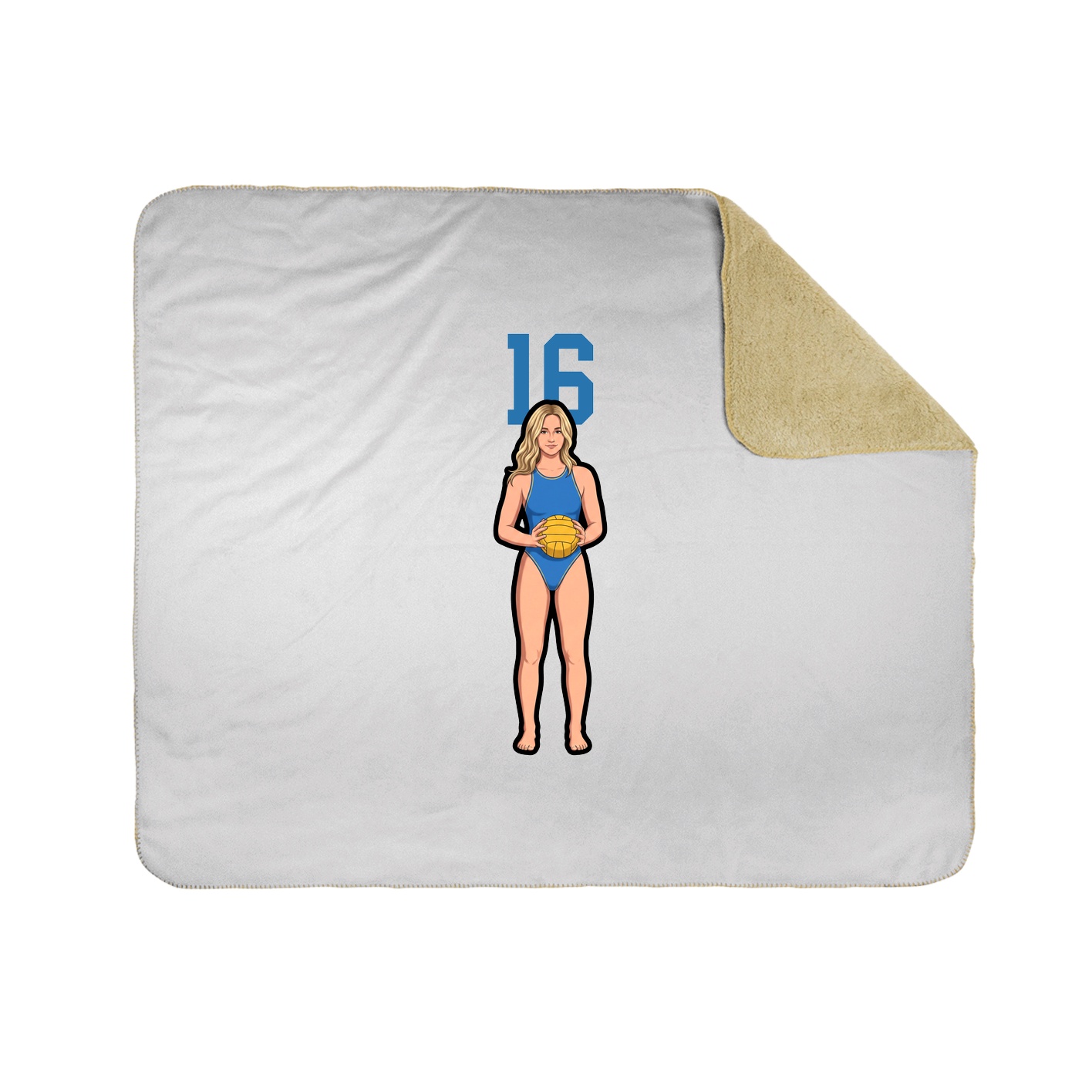 Throw Blanket — Number Top in White
