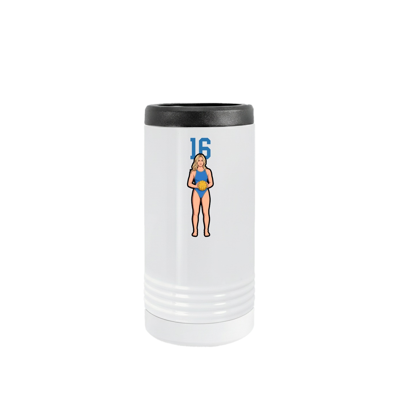 Slim Beverage Holder — Number Top in White