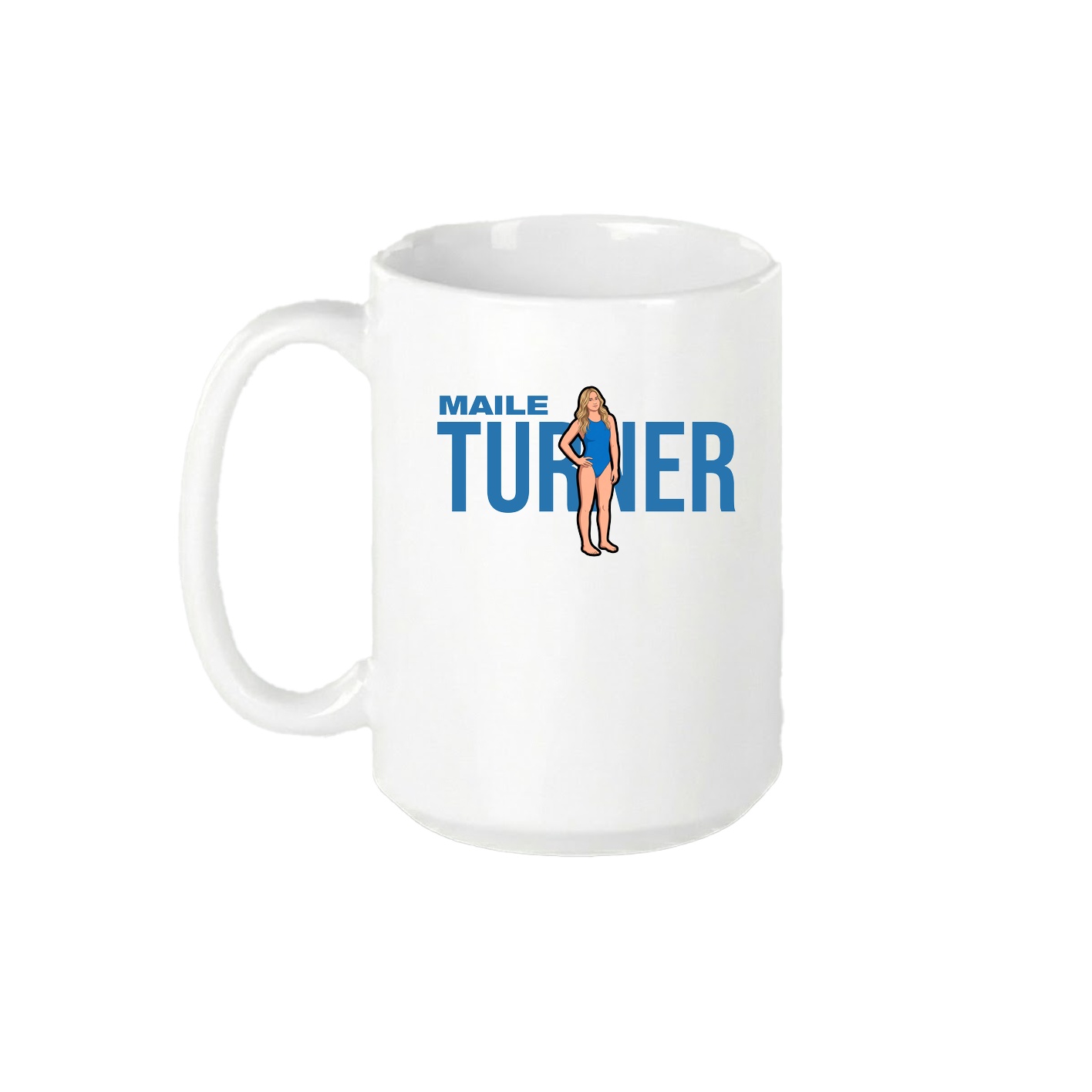 15oz Coffee Mug — Player Name in White