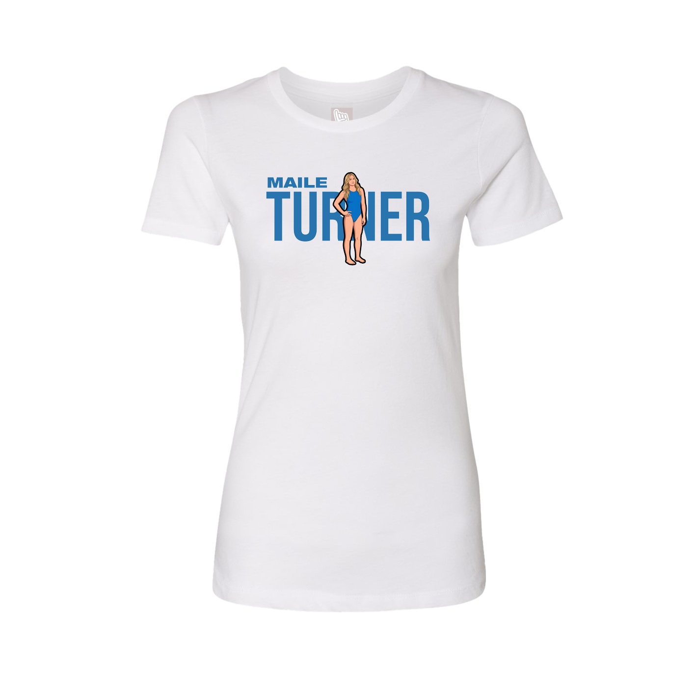 Fitted Women's Tee — Player Name in White