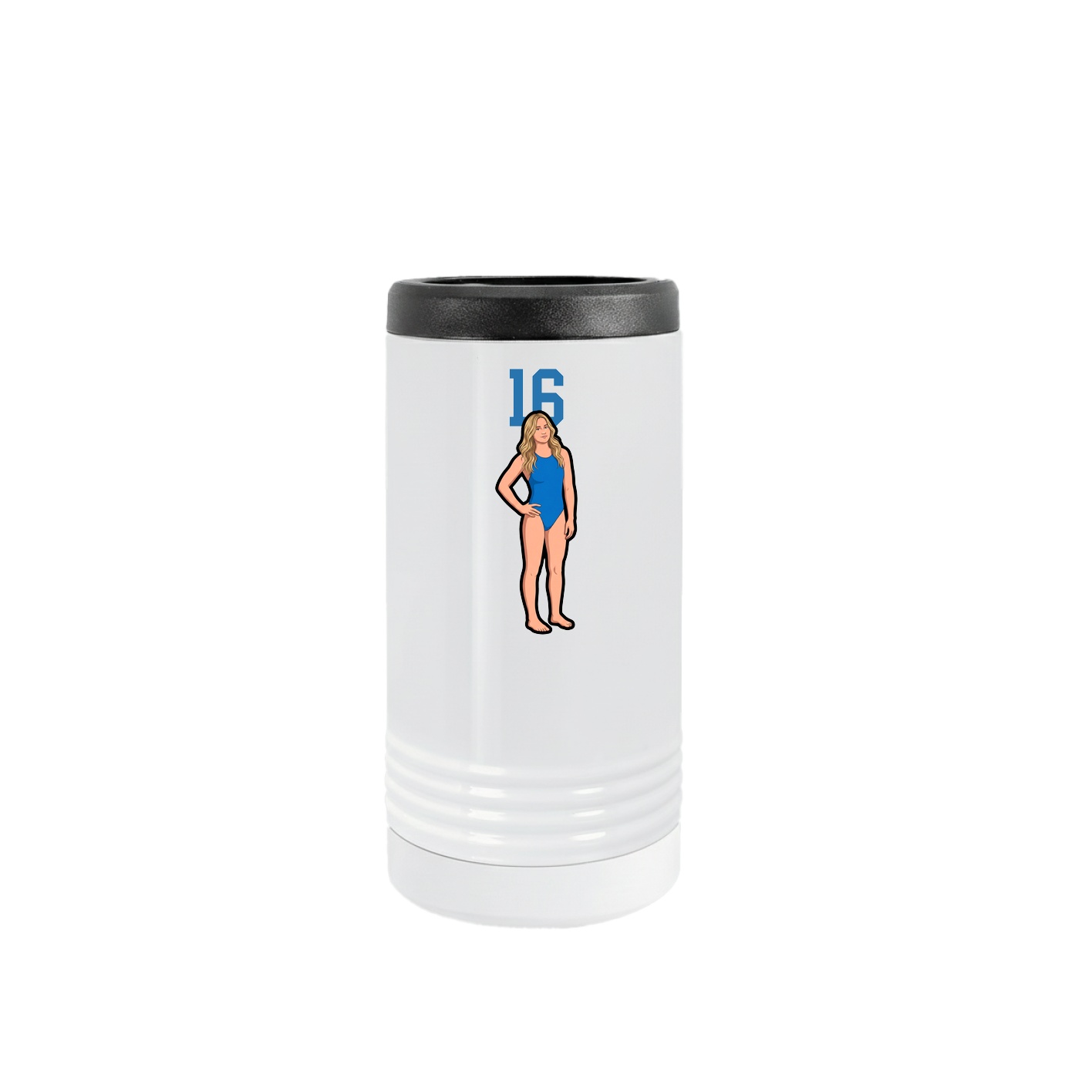 Slim Beverage Holder — Number Top in White