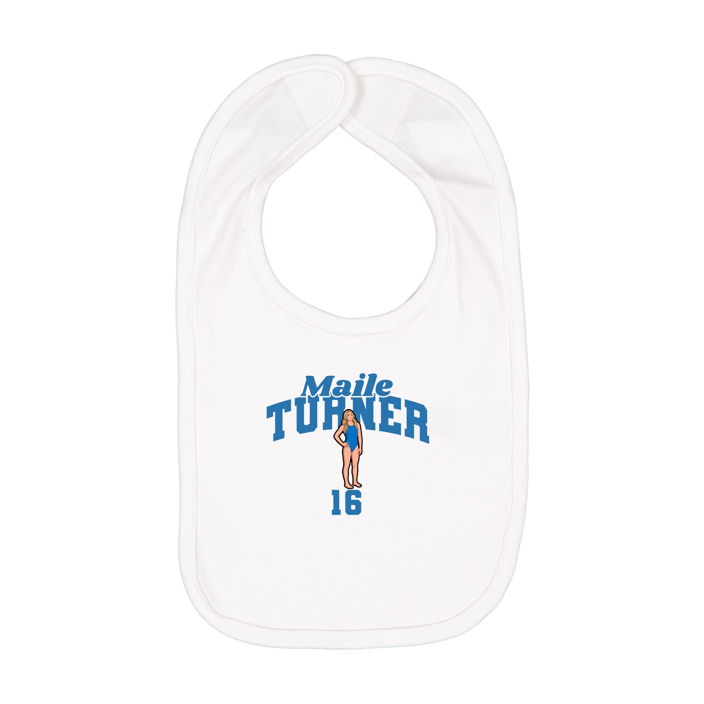 Infant Bib — Signature Arch in White