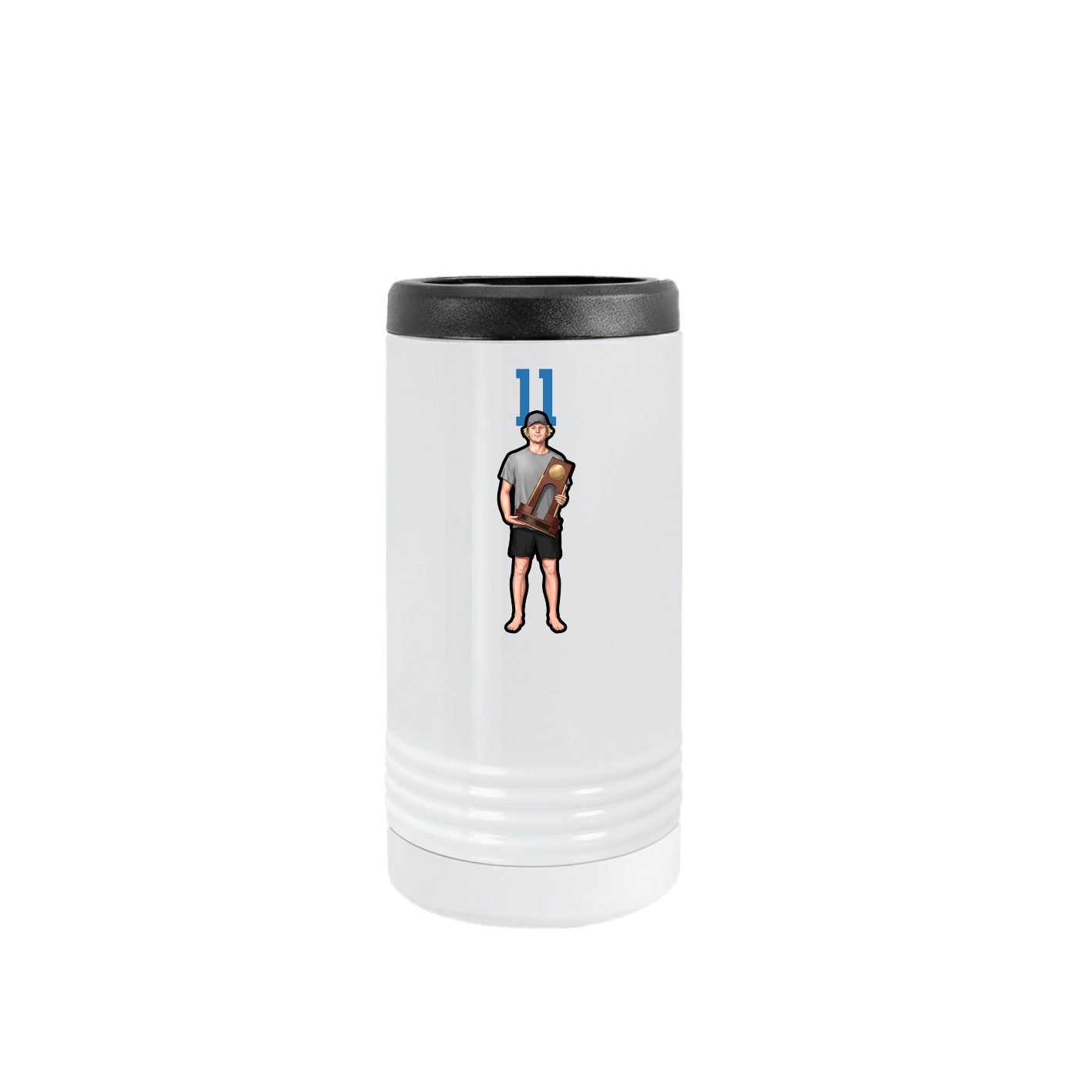 Slim Beverage Holder — Number Top in White