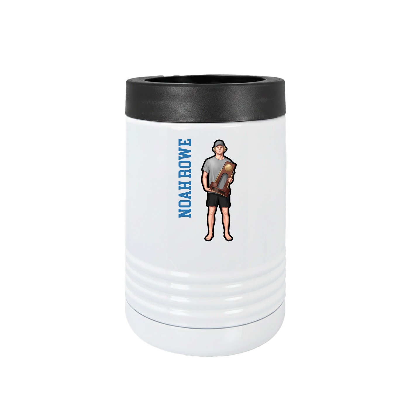 Beverage Holder — Name Vertical in White