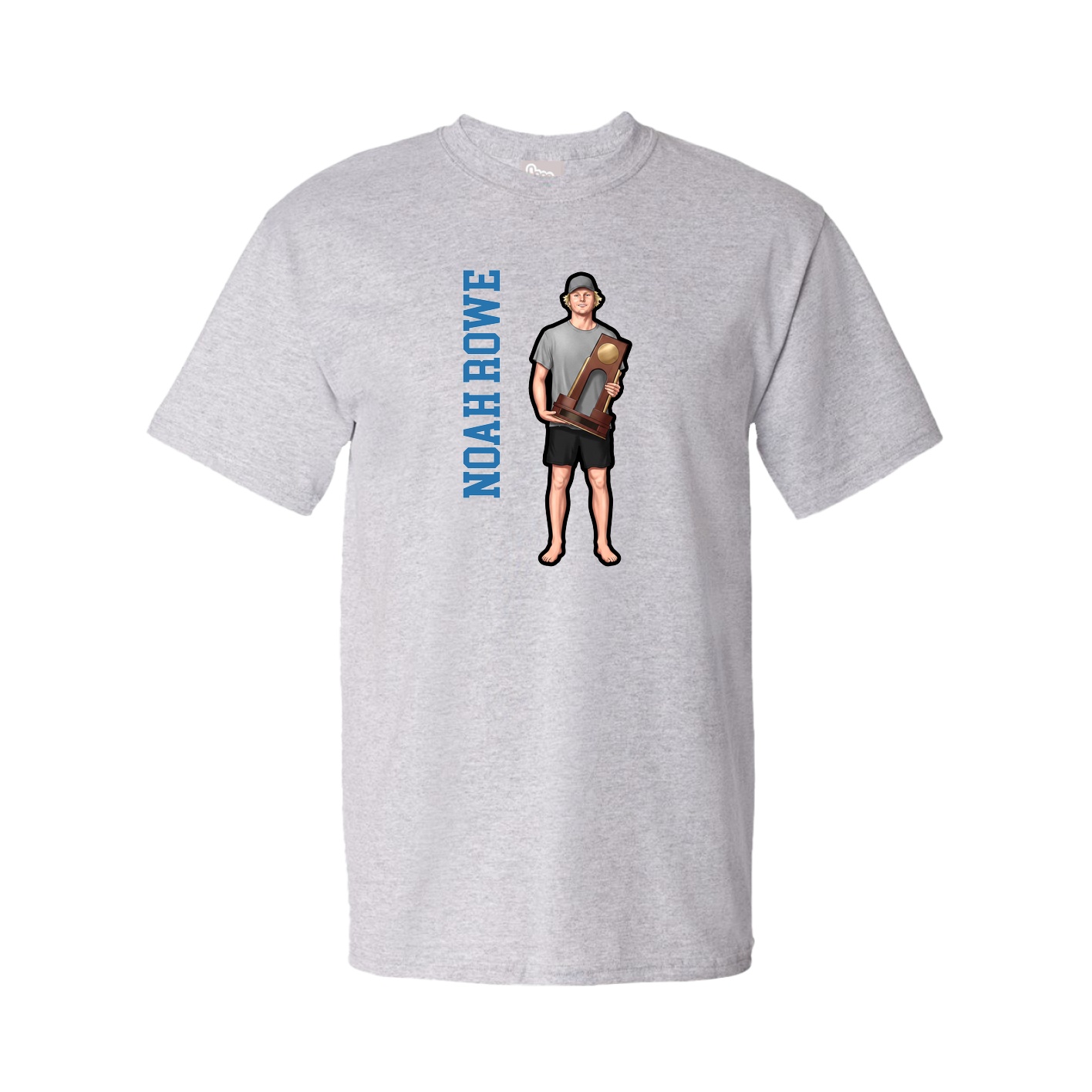 Youth Tee — Name Vertical in Grey