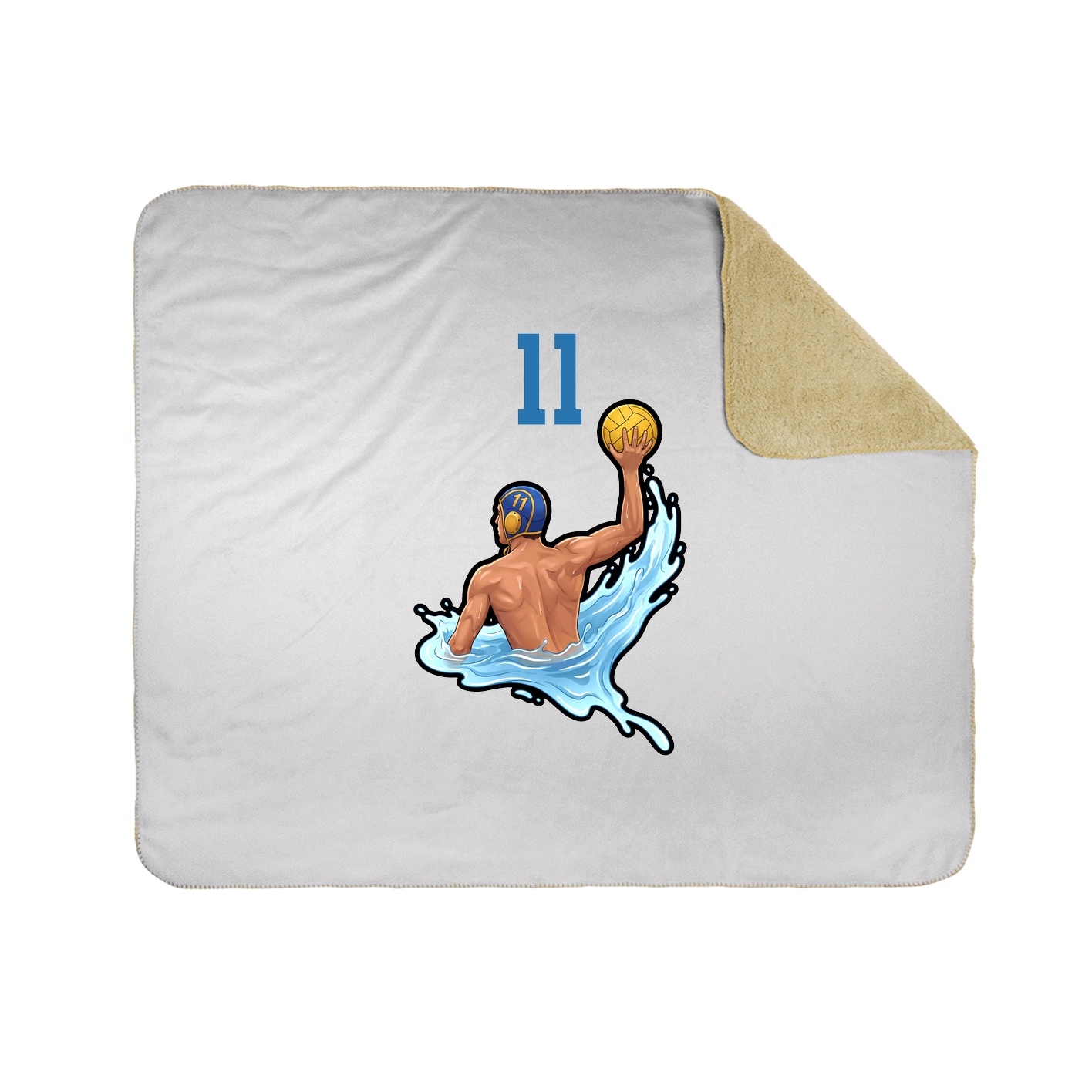 Throw Blanket — Number Top in White