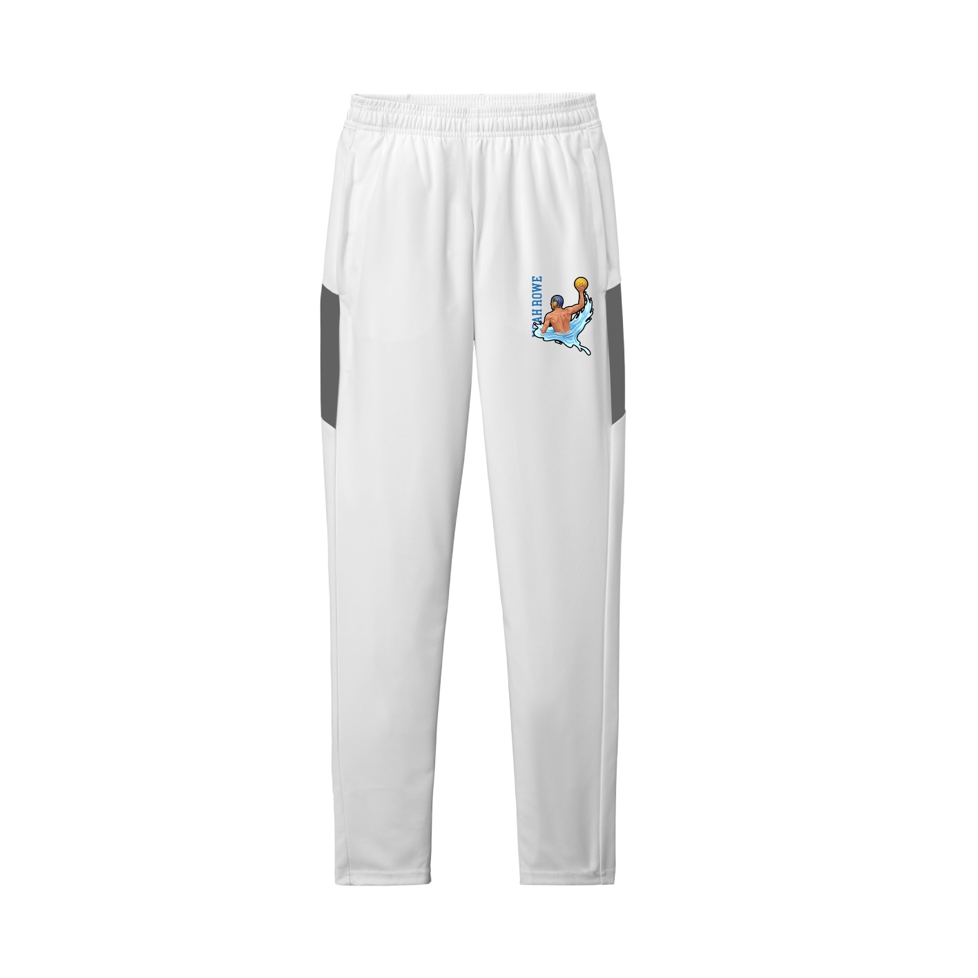 Team Travel Pant — Name Vertical in White/Grey