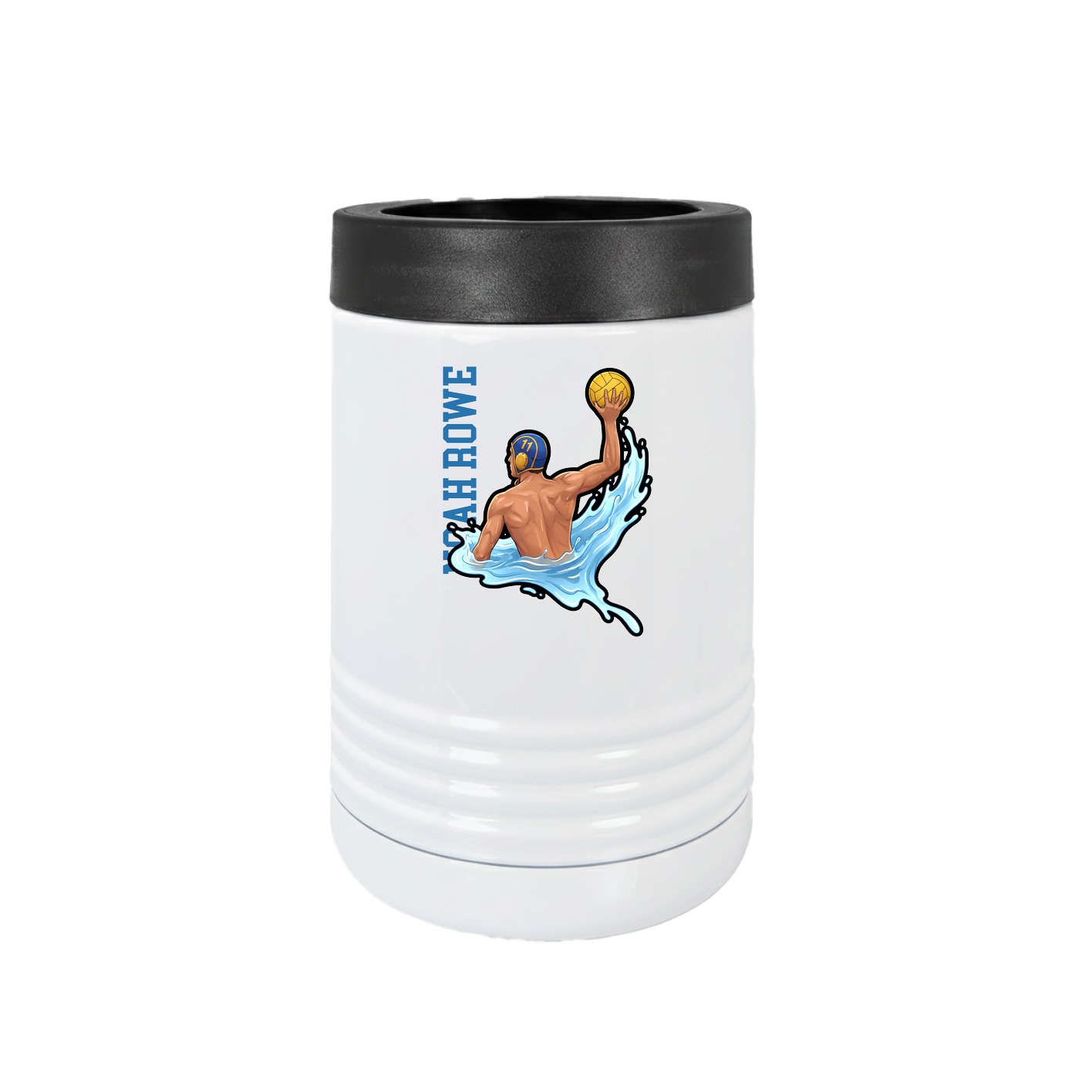 Beverage Holder — Name Vertical in White