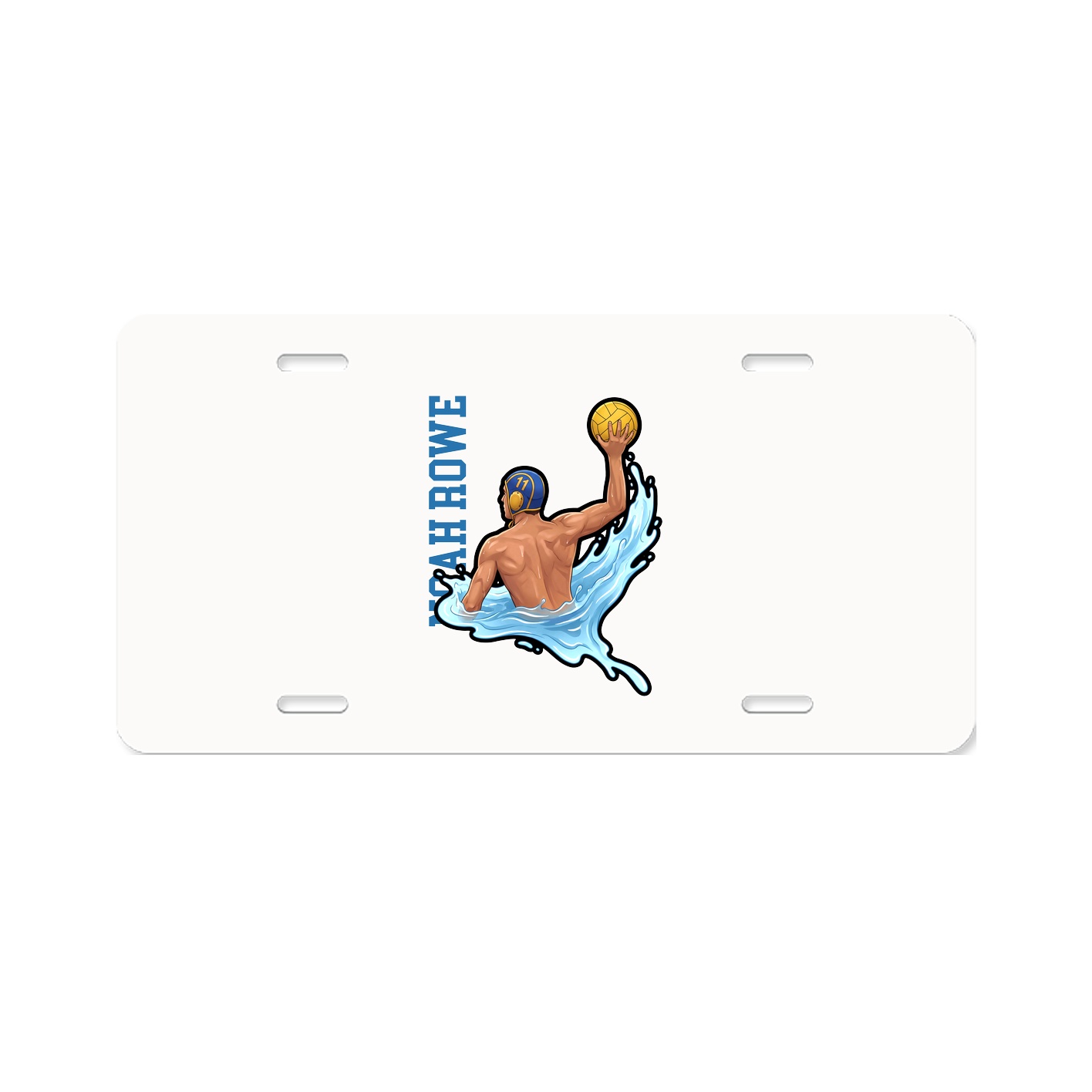 License Plate — Name Vertical in Classic