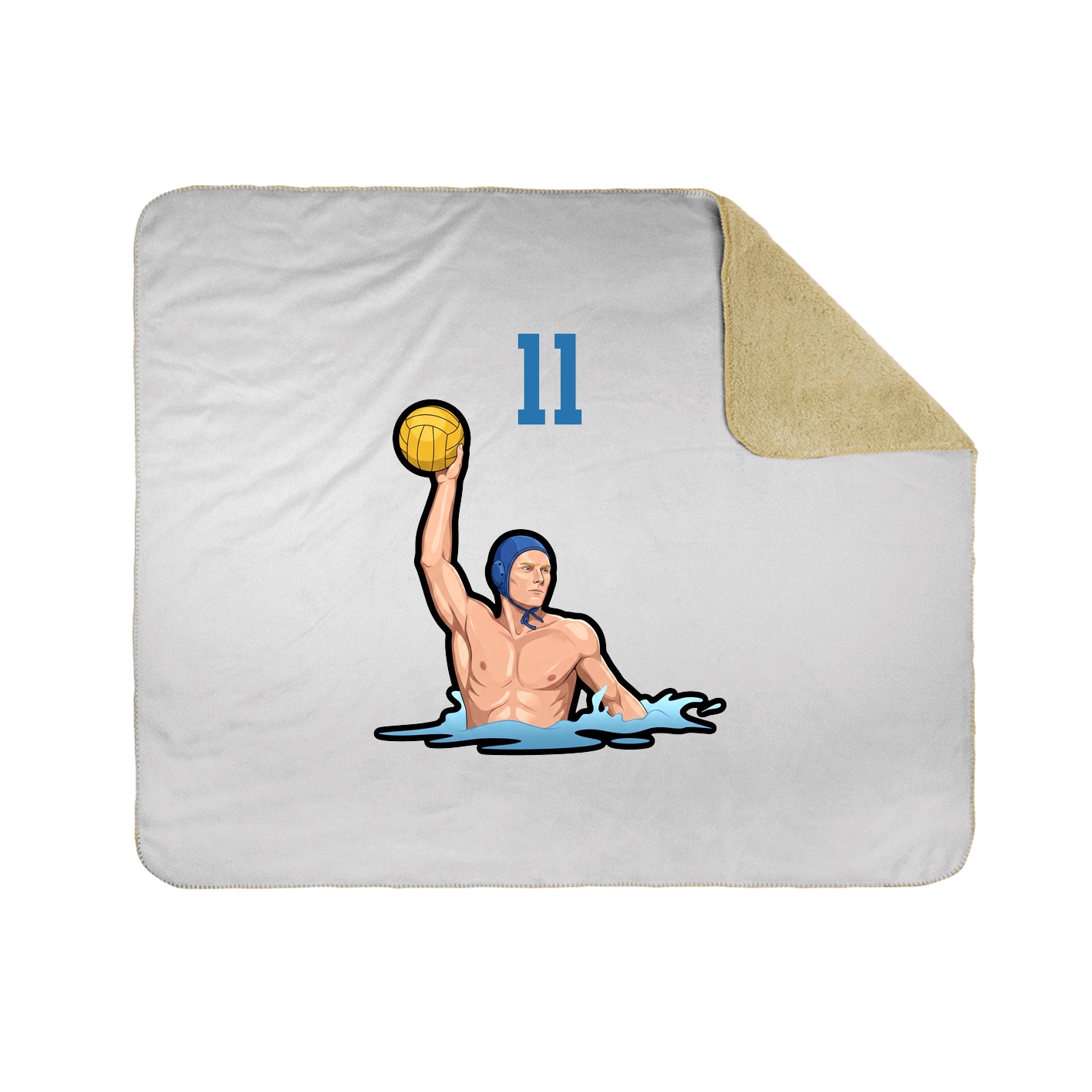 Throw Blanket — Number Top in White