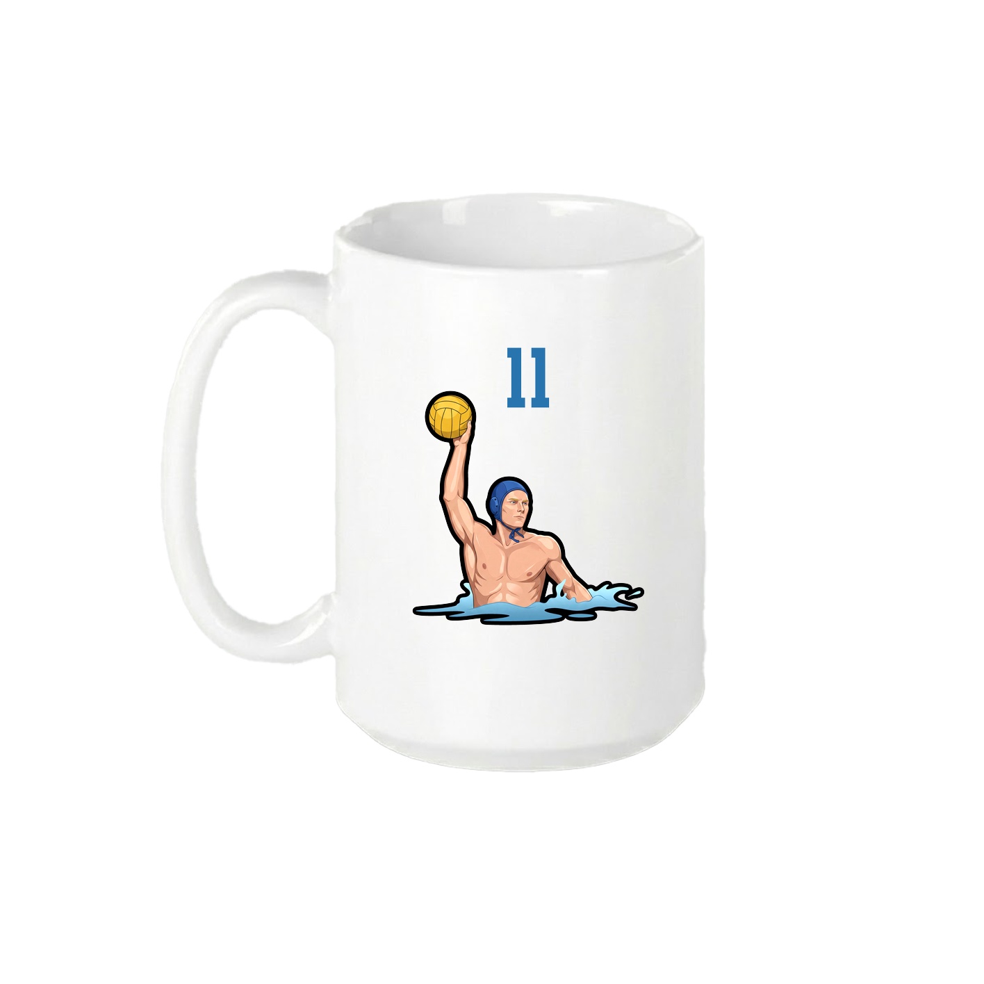 15oz Coffee Mug — Number Top in White